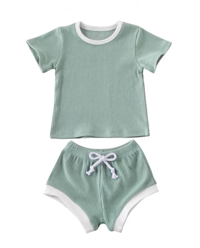 2022 Nuovi Vestiti Estivi Del Bambino Del Bambino Della Neonata Vestiti Del Ragazzo Manica Corta Top T Shirt Pantaloncini Pantal
