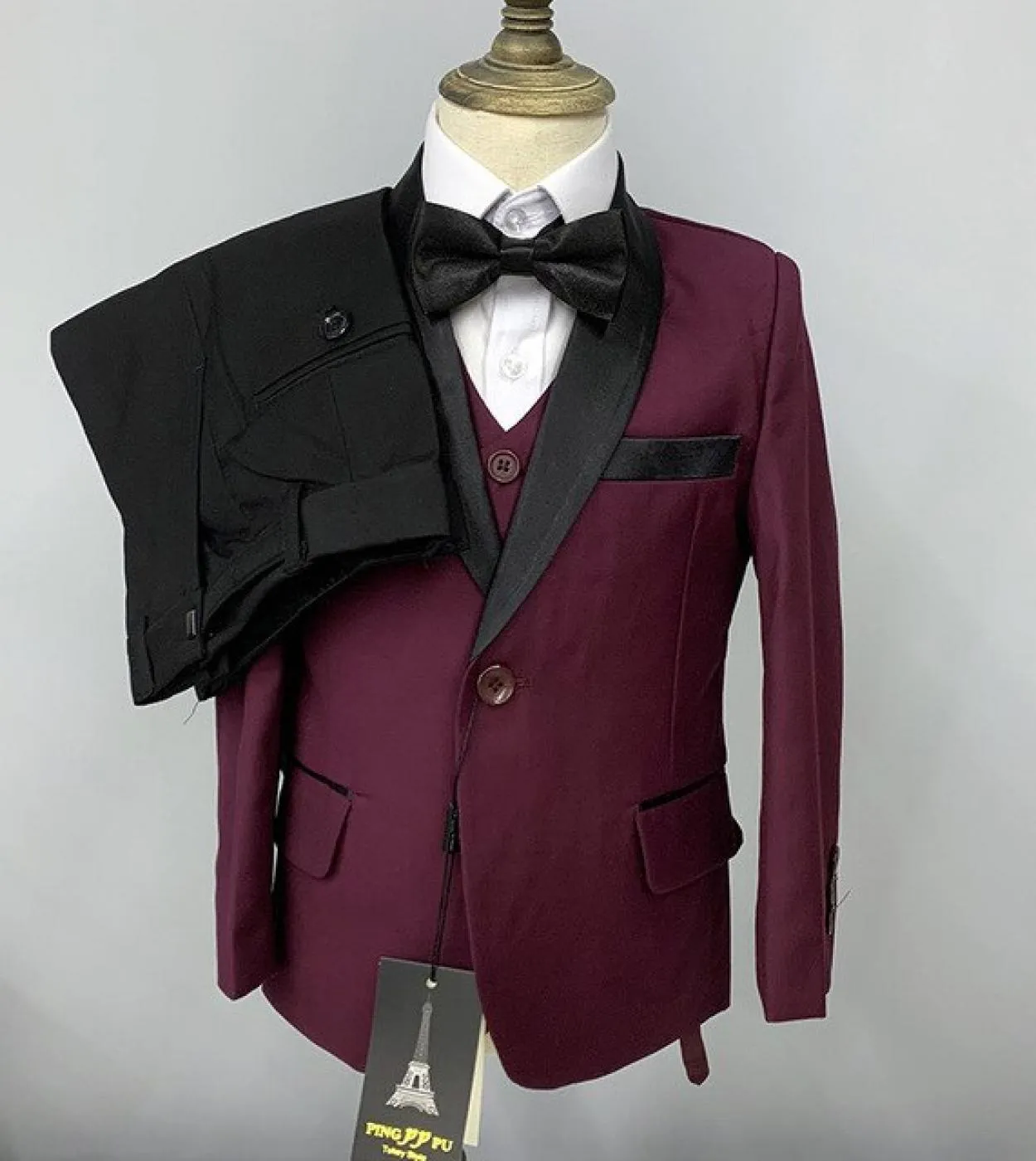 3 pezzi completi completi blazer giacca pantaloni gilet  2022 moda per bambini tempo libero boutique abito da sposa slim fit ca