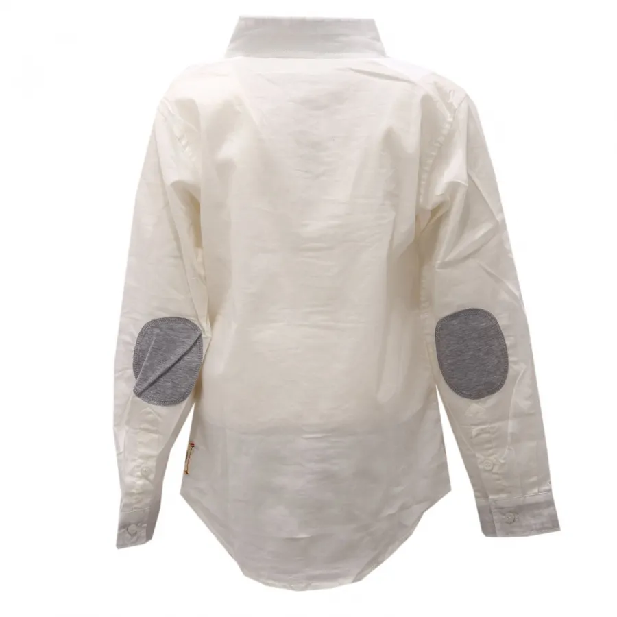 5442AE camicia bimbo boy HITCH-HIKER off white cotton shirt kids
