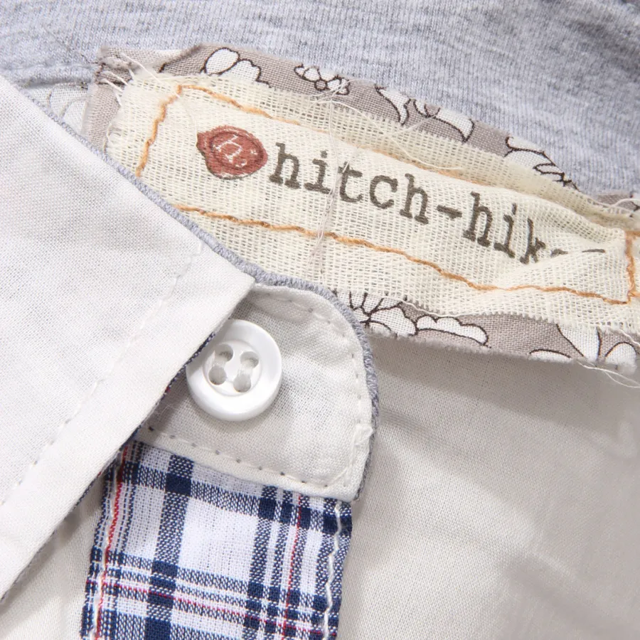 5442AE camicia bimbo boy HITCH-HIKER off white cotton shirt kids