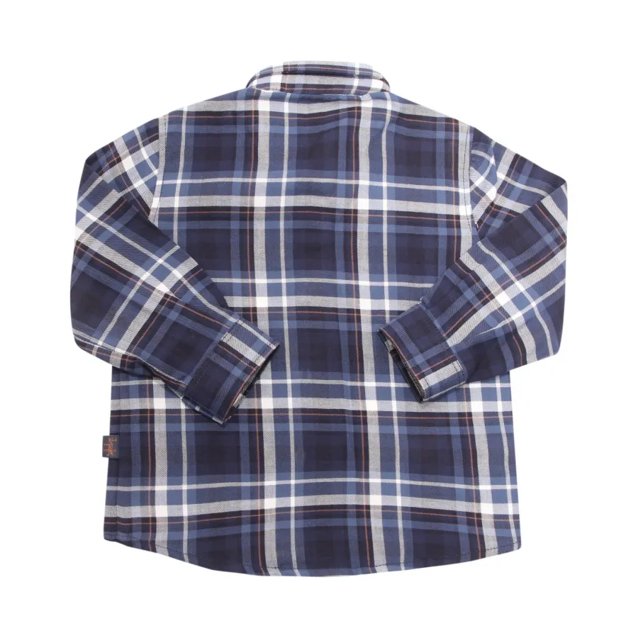 7909AP camicia bimbo IL GUFO boy kids shirt blue