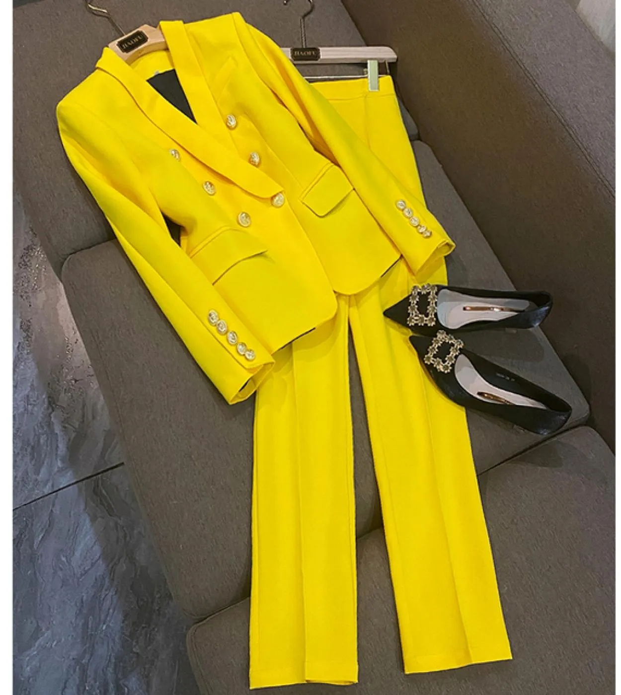 Abiti da lavoro rosa Pantalone da donna Abito da lavoro rosa da donna Abiti da ufficio da donna Tailleur pantalone rosa
