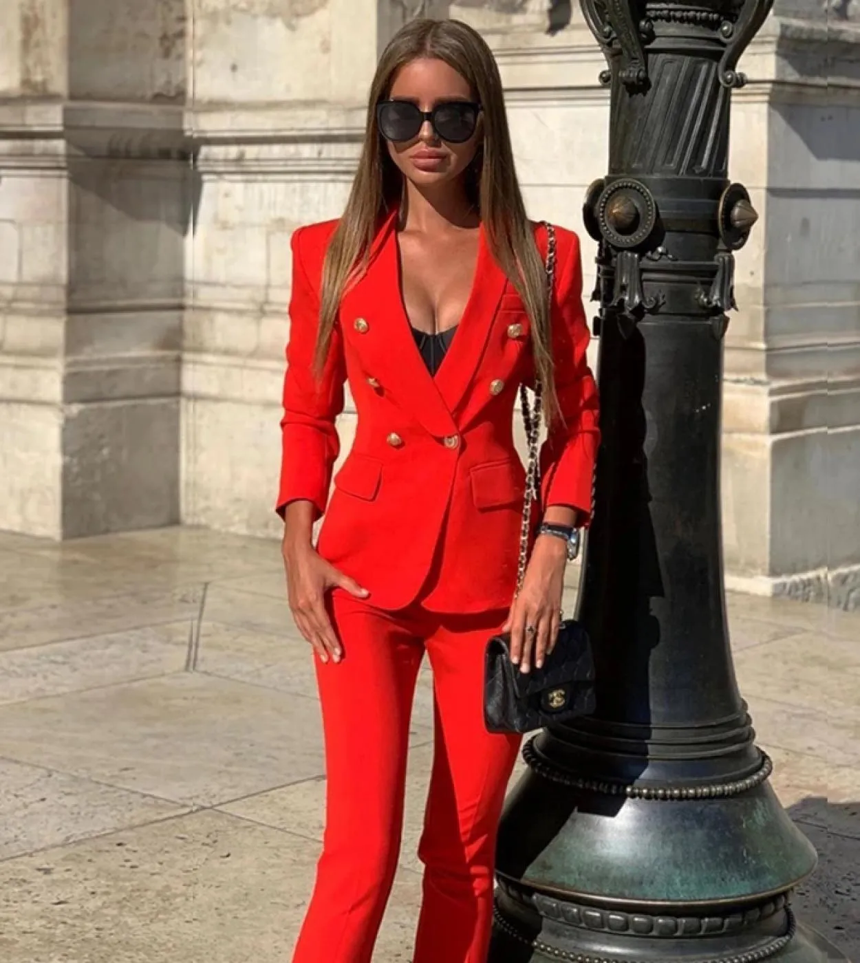 Abiti da lavoro rosa Pantalone da donna Abito da lavoro rosa da donna Abiti da ufficio da donna Tailleur pantalone rosa