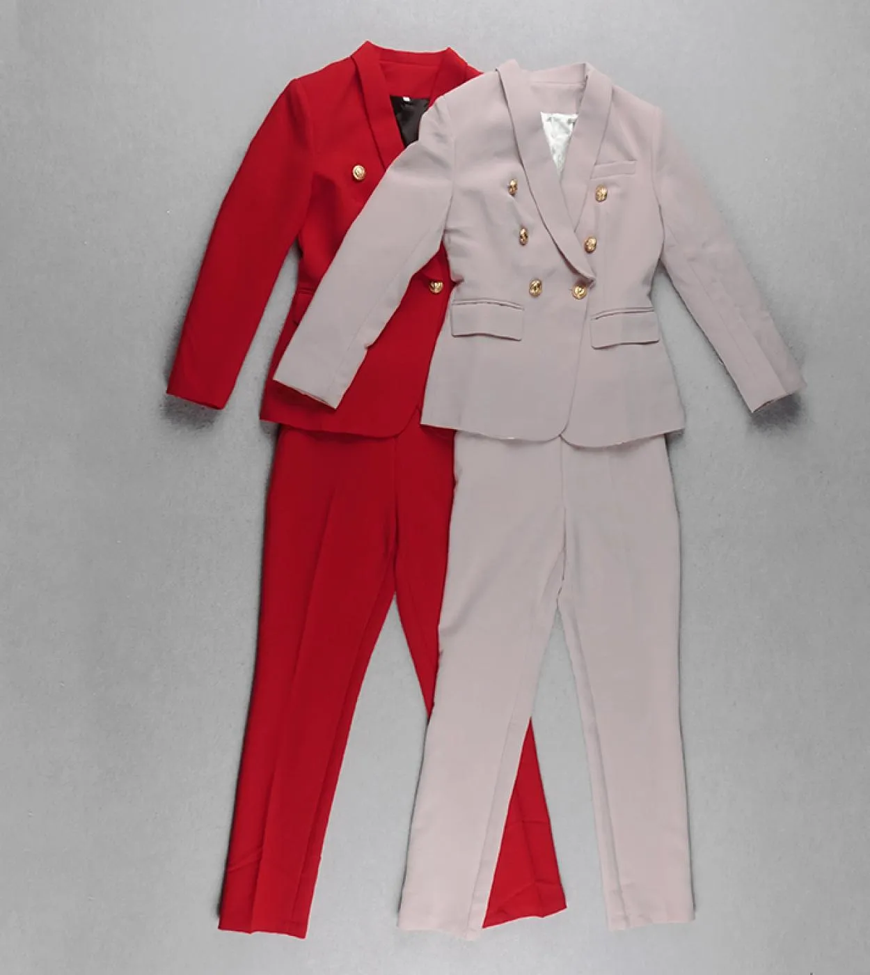 Abiti da lavoro rosa Pantalone da donna Abito da lavoro rosa da donna Abiti da ufficio da donna Tailleur pantalone rosa