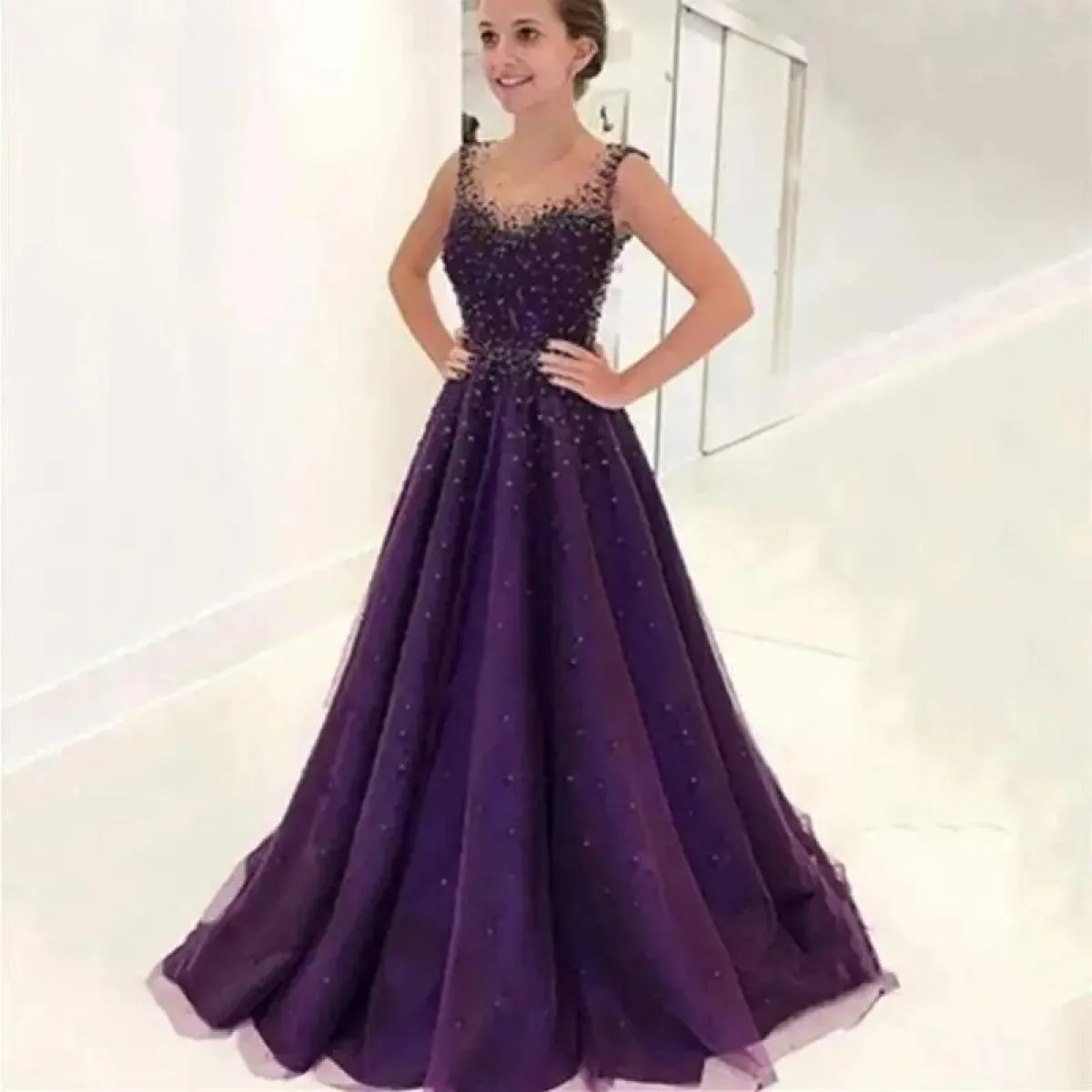 Abiti da sera viola Dubai Abiti da sera eleganti viola Abiti da sera viola