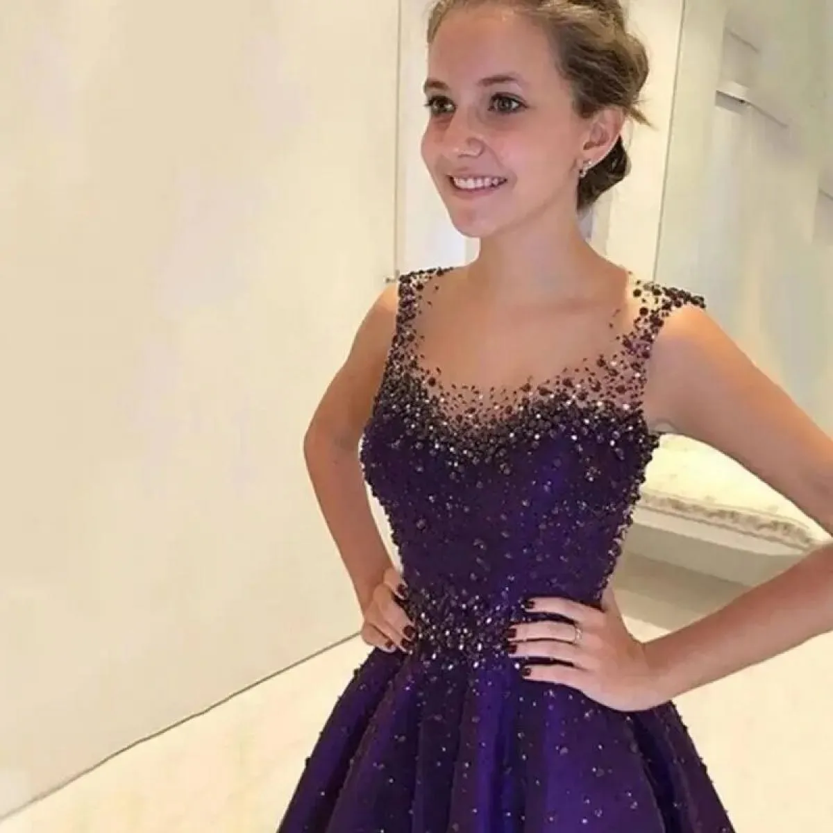Abiti da sera viola Dubai Abiti da sera eleganti viola Abiti da sera viola