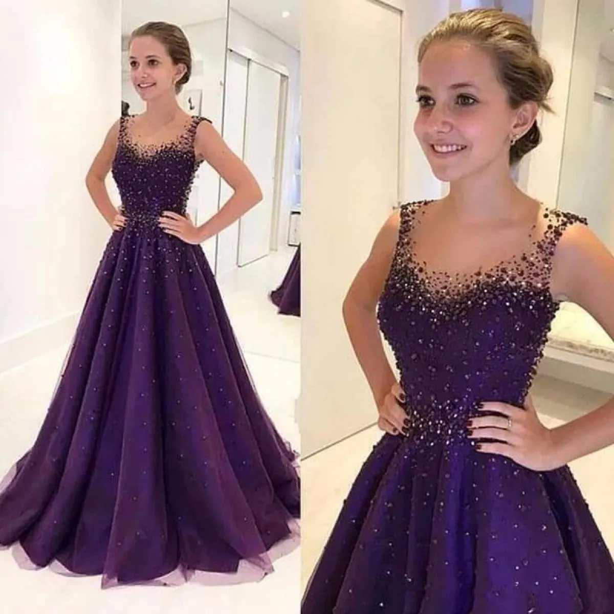 Abiti da sera viola Dubai Abiti da sera eleganti viola Abiti da sera viola