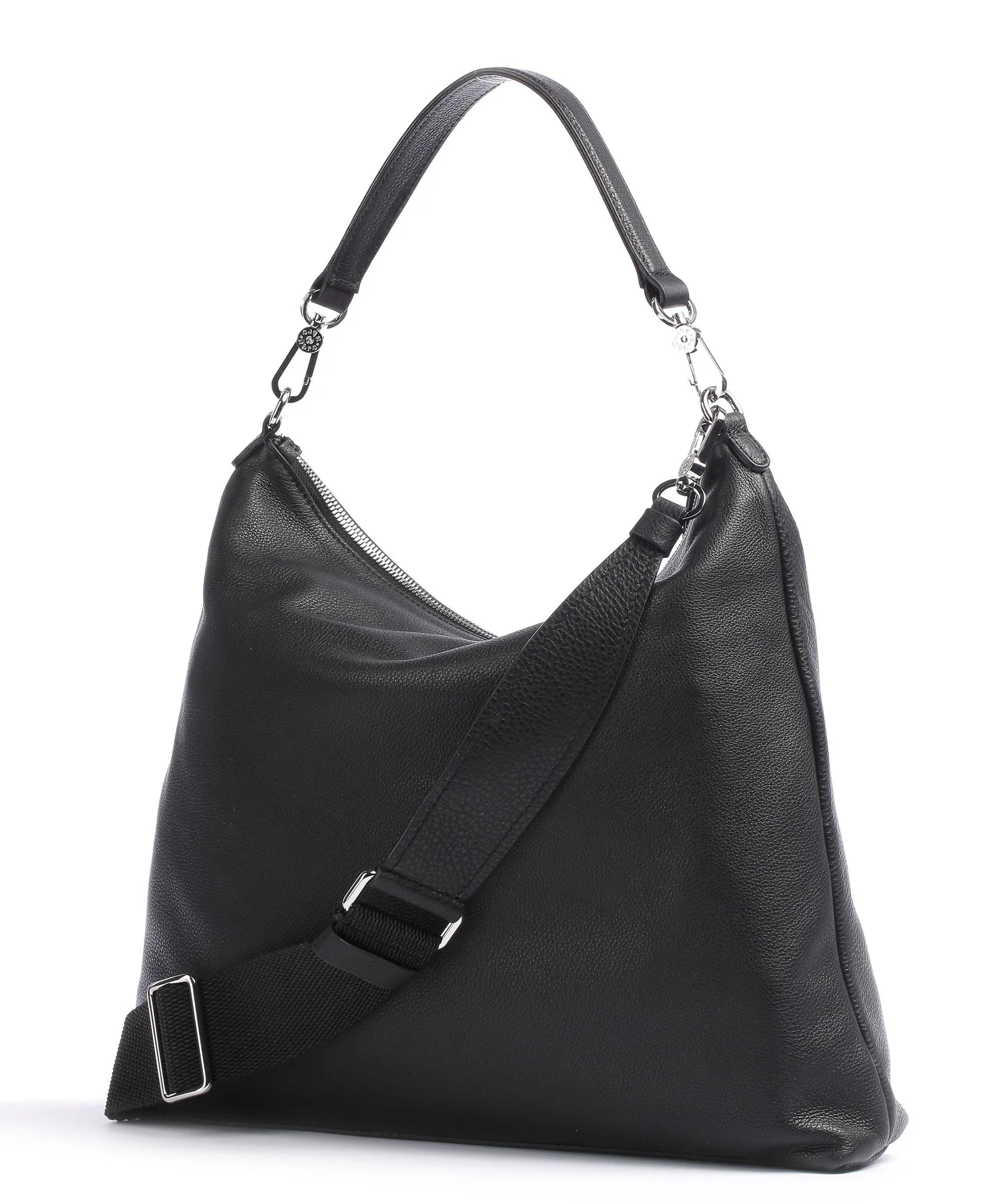  Abro Dalia Mina Borsa hobo pelle di vacchetta grana nero  