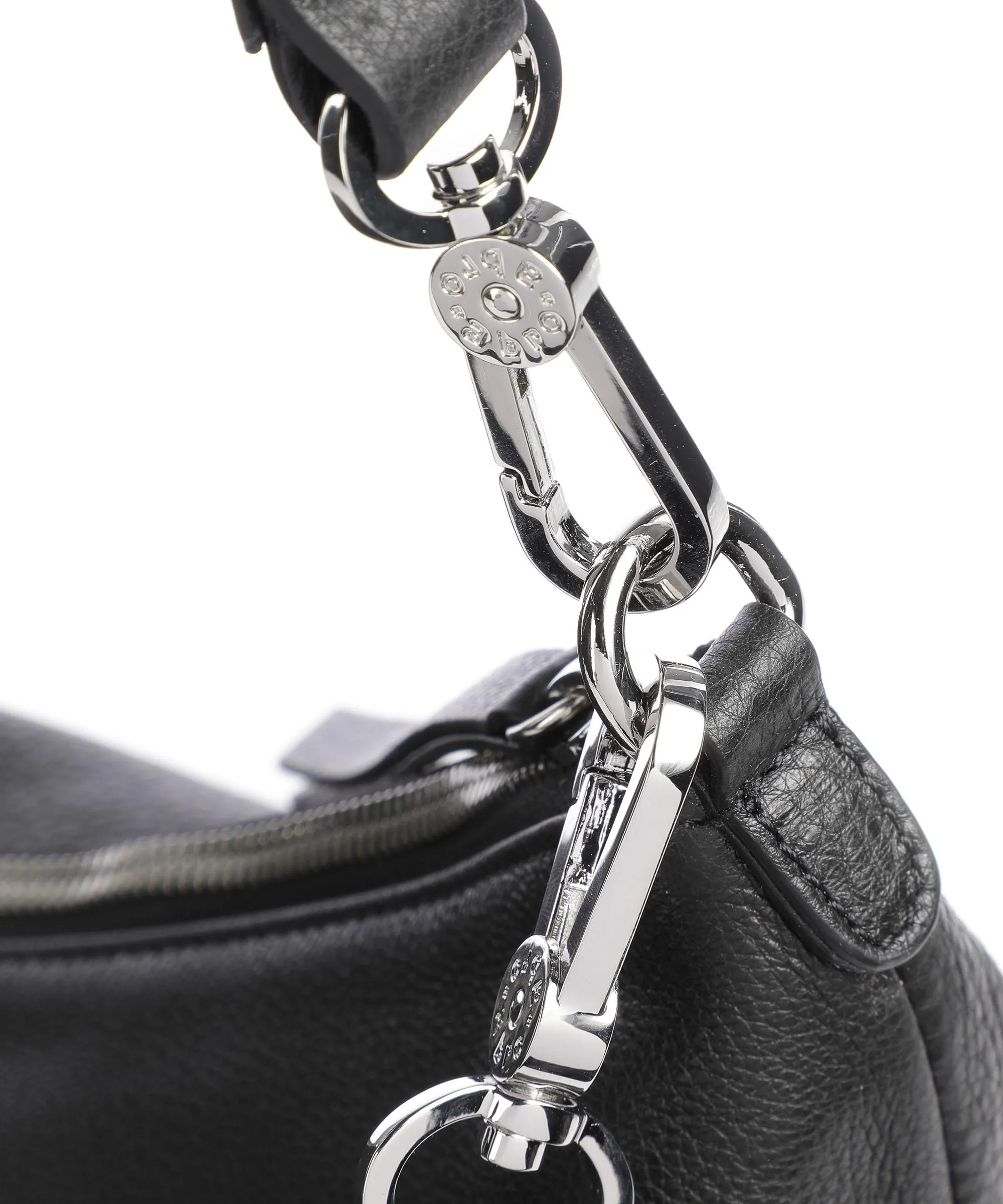  Abro Dalia Mina Borsa hobo pelle di vacchetta grana nero  