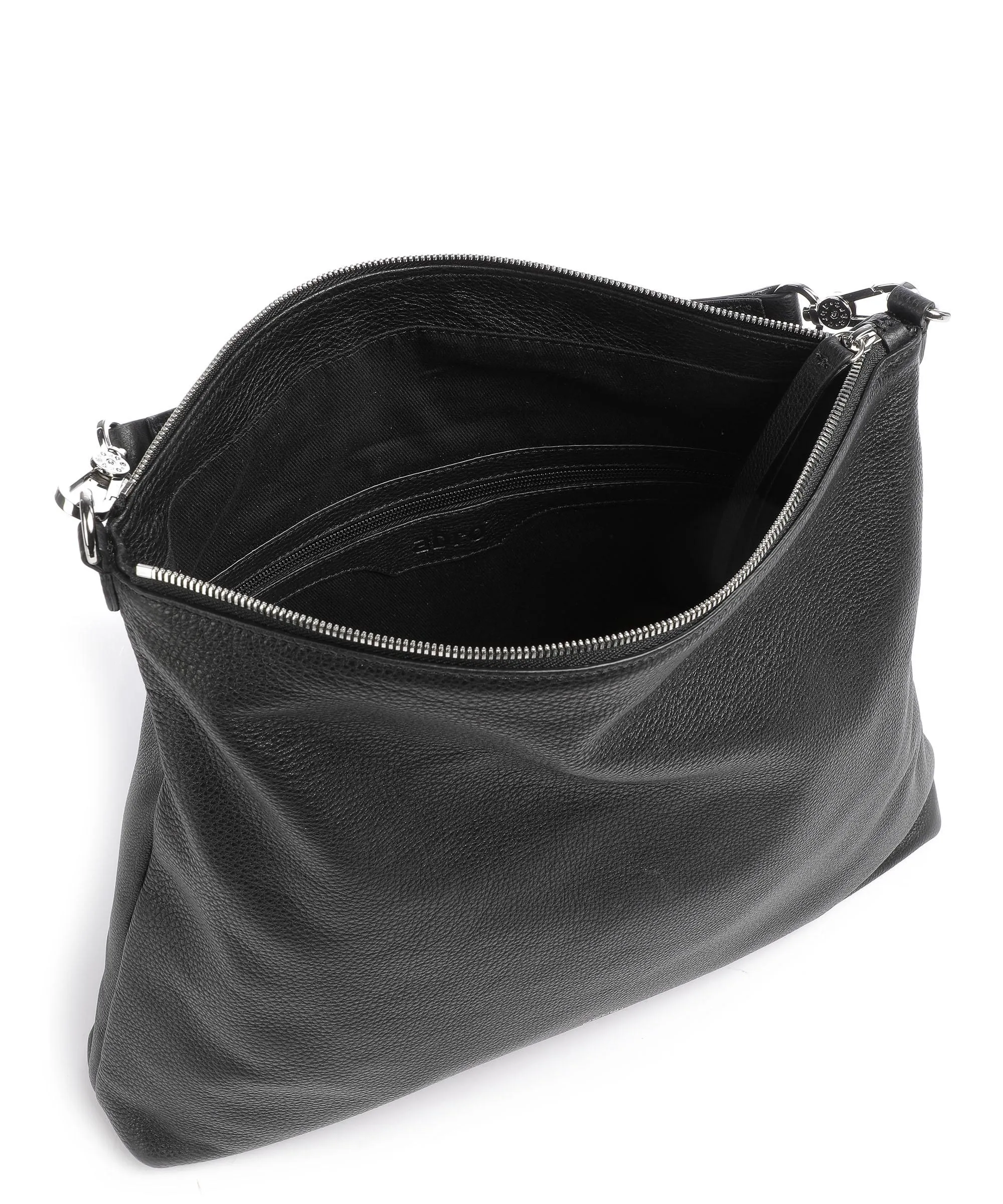  Abro Dalia Mina Borsa hobo pelle di vacchetta grana nero  