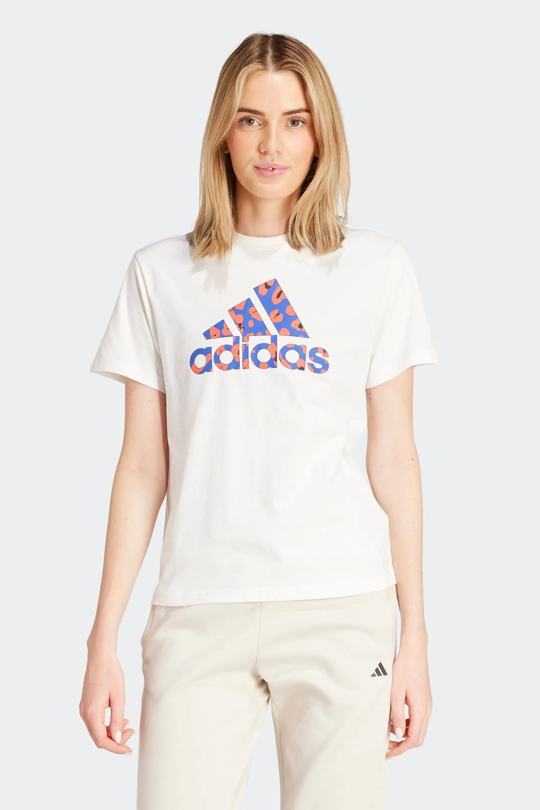 adidas Animal Print 100% Cotton T-Shirt    