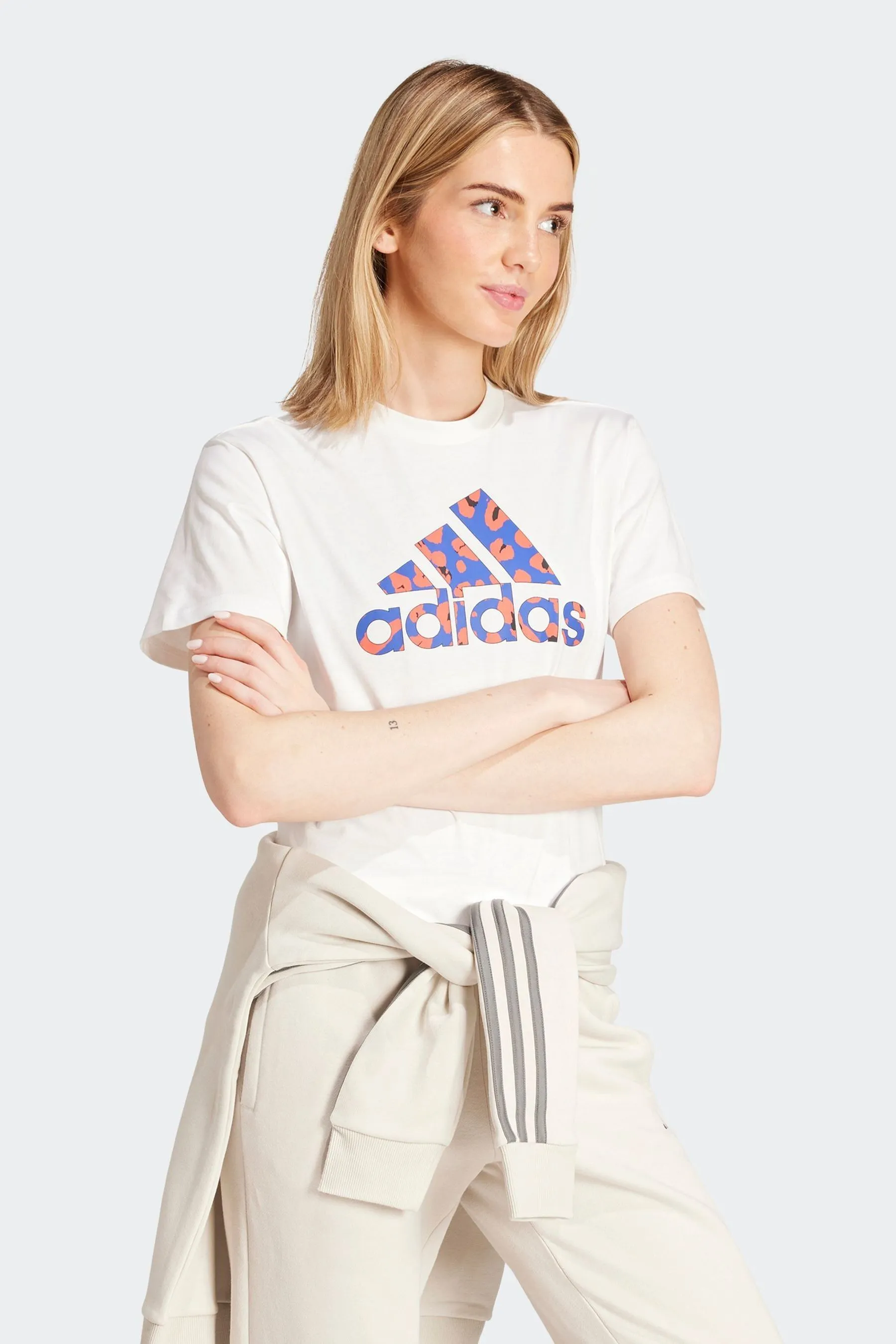 adidas Animal Print 100% Cotton T-Shirt    