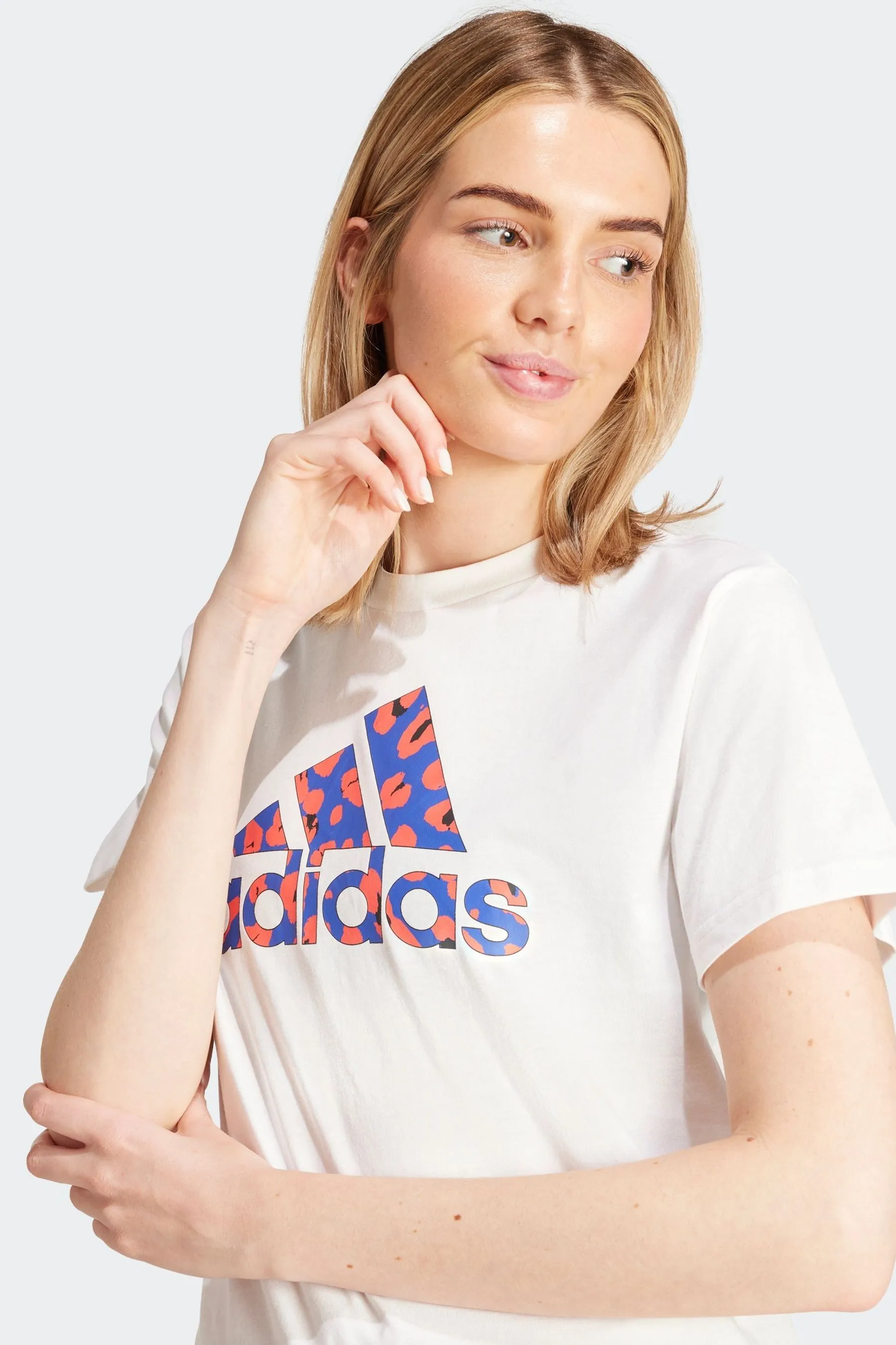 adidas Animal Print 100% Cotton T-Shirt    