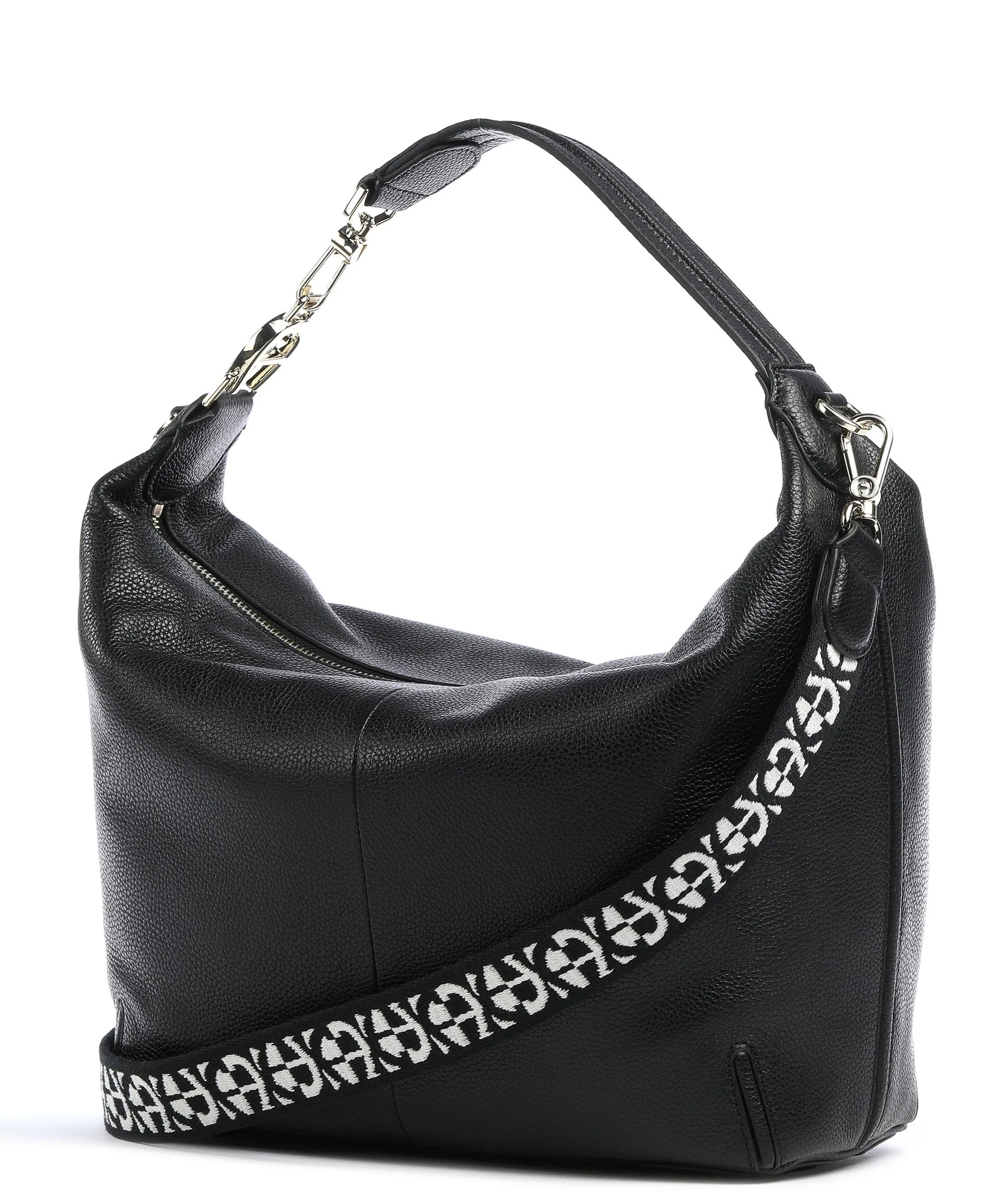  Aigner Palermo M Borsa hobo pelle di vacchetta grana nero  
