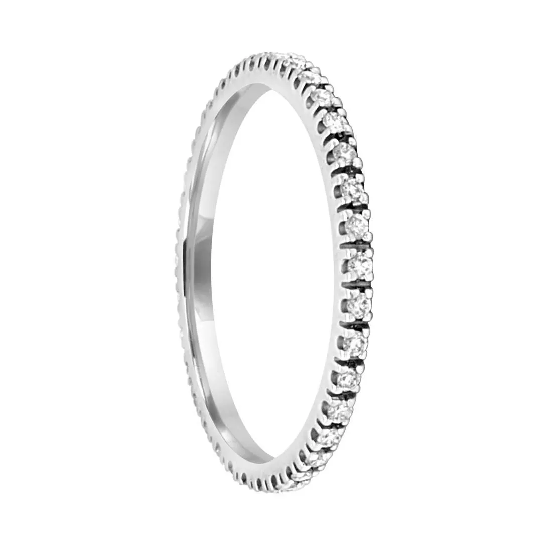 Anello Eternity Oro&Co in oro bianco e diamanti ct. 0.24