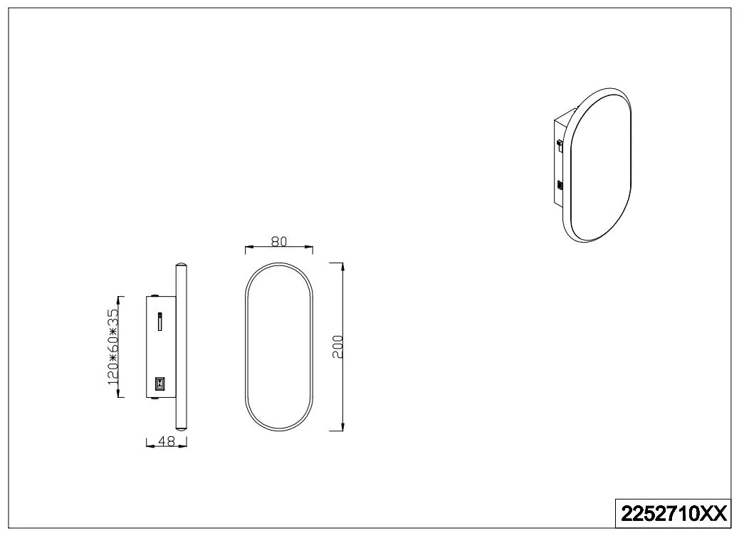 Applique Led 8,5 W Switch Dimmer Bianca Stondata Carlo Luce 2700k 4000k 6000k Trio Lighting