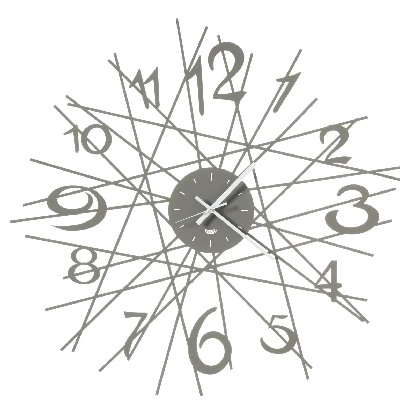 Arti e Mestieri  Orologio da parete in metallo di design in stile moderno Zig Zag