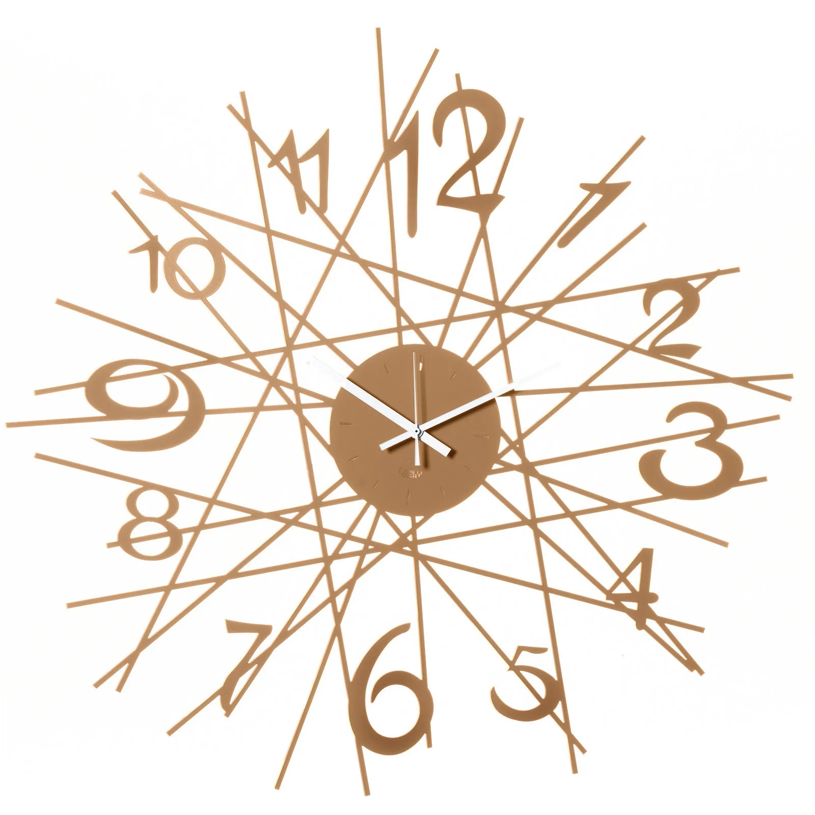 Arti e Mestieri  Orologio da parete in metallo di design in stile moderno Zig Zag