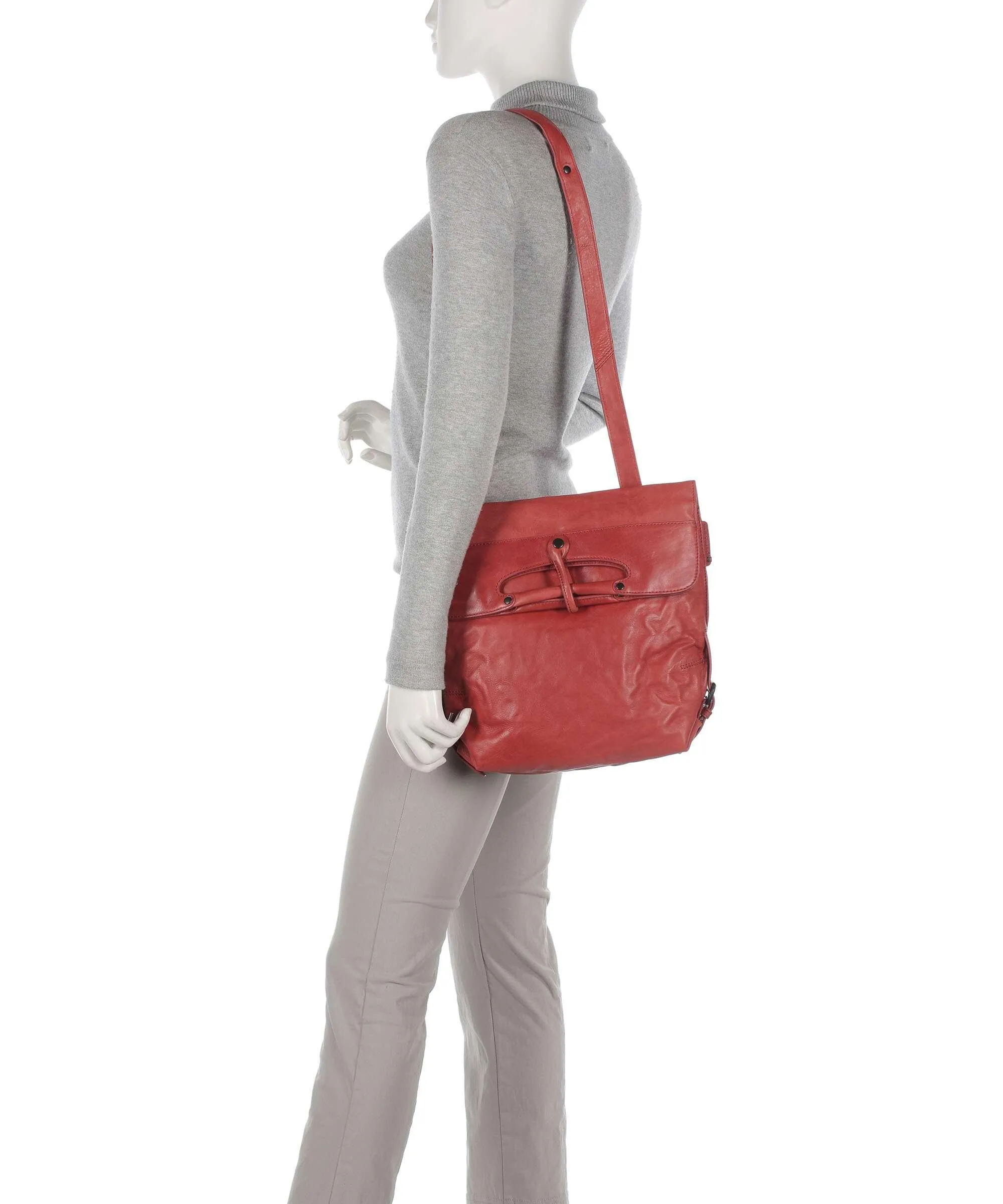  Aunts & Uncles Grandma's Luxury Club Mrs. Mince Pie Borsa a zainetto pelle di vacchetta finemente grana rosso  