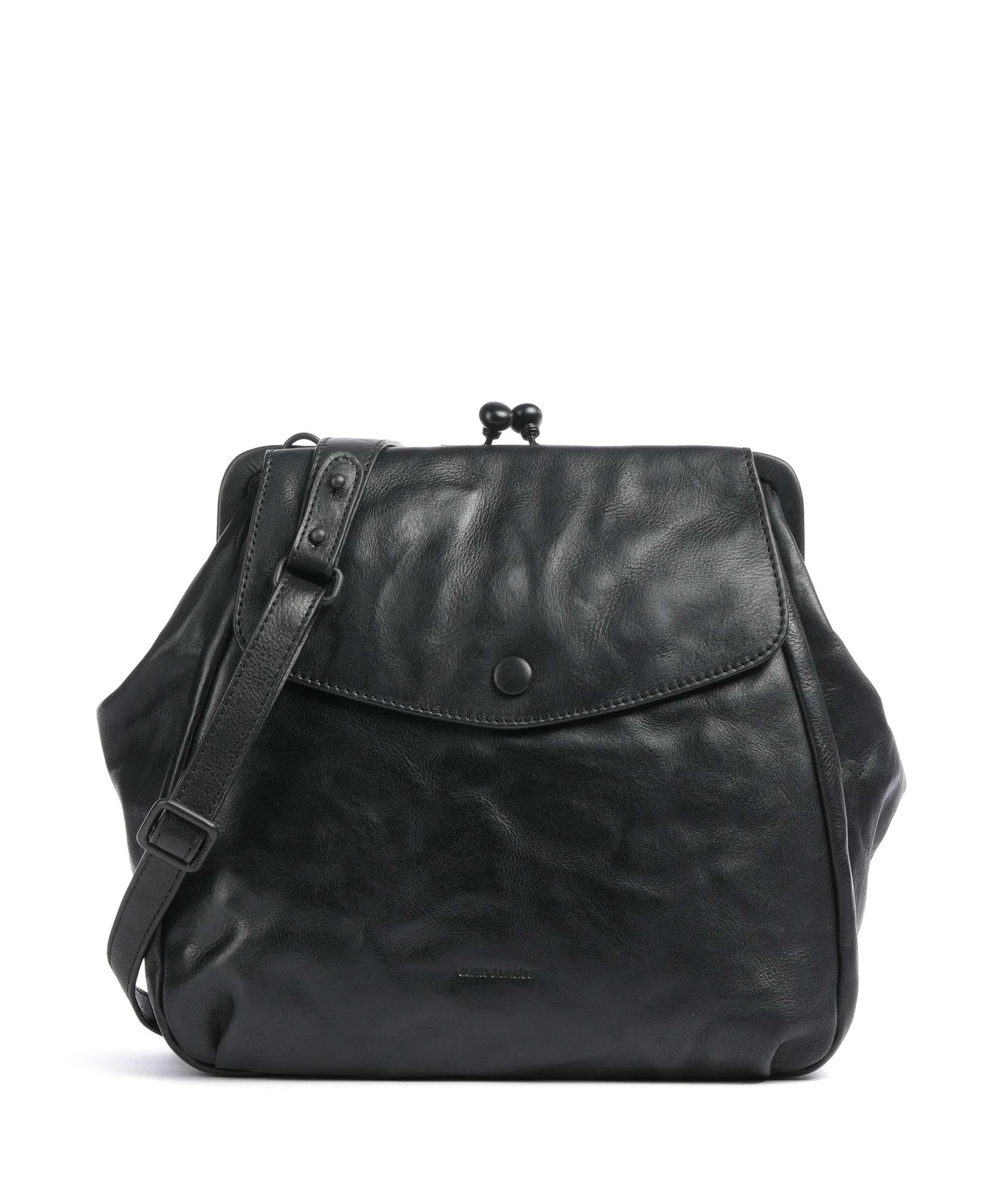  Aunts & Uncles Grandma's Luxury Club Mrs. Mousse Borsa a spalla pelle di vacchetta finemente grana nero  