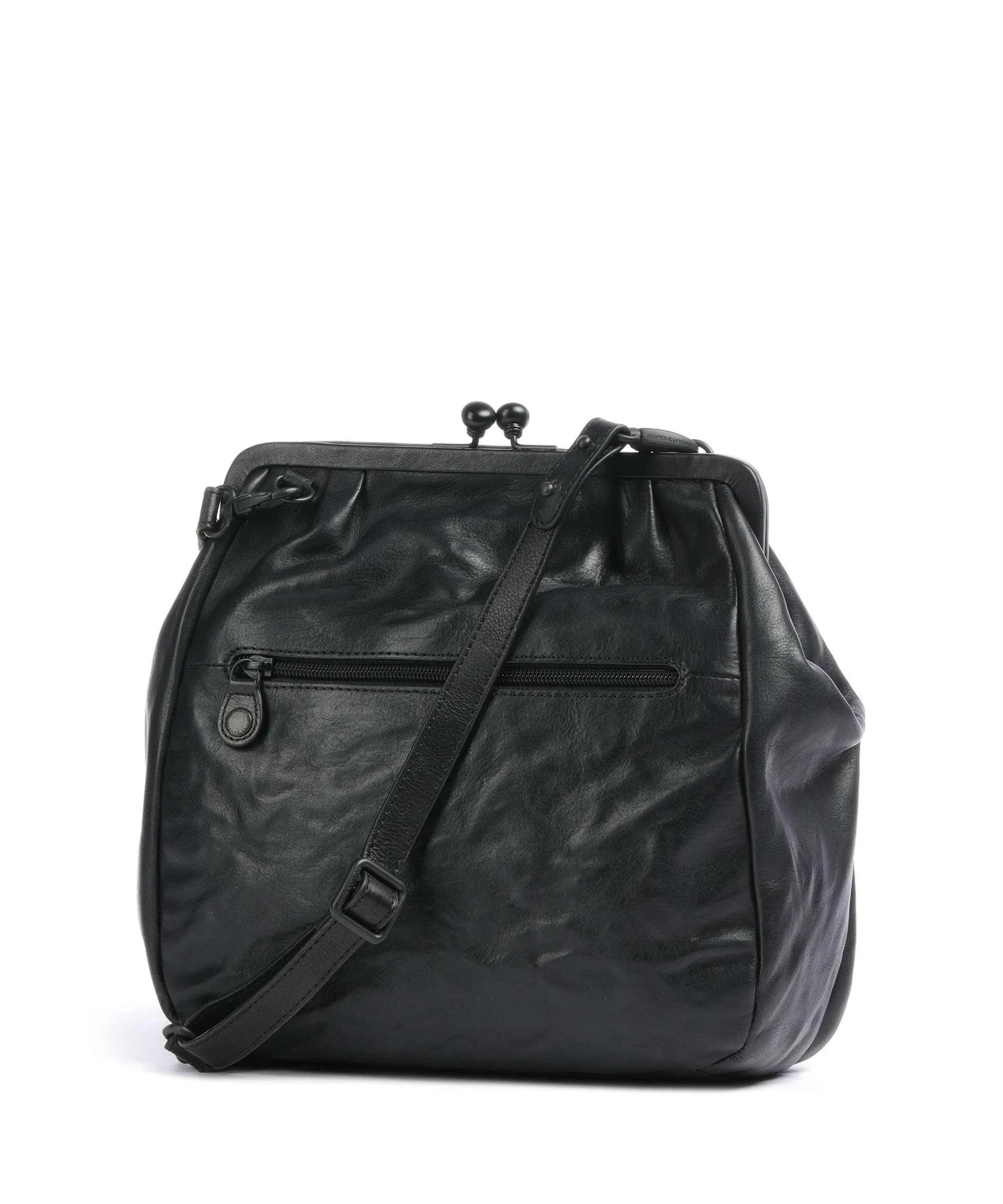  Aunts & Uncles Grandma's Luxury Club Mrs. Mousse Borsa a spalla pelle di vacchetta finemente grana nero  