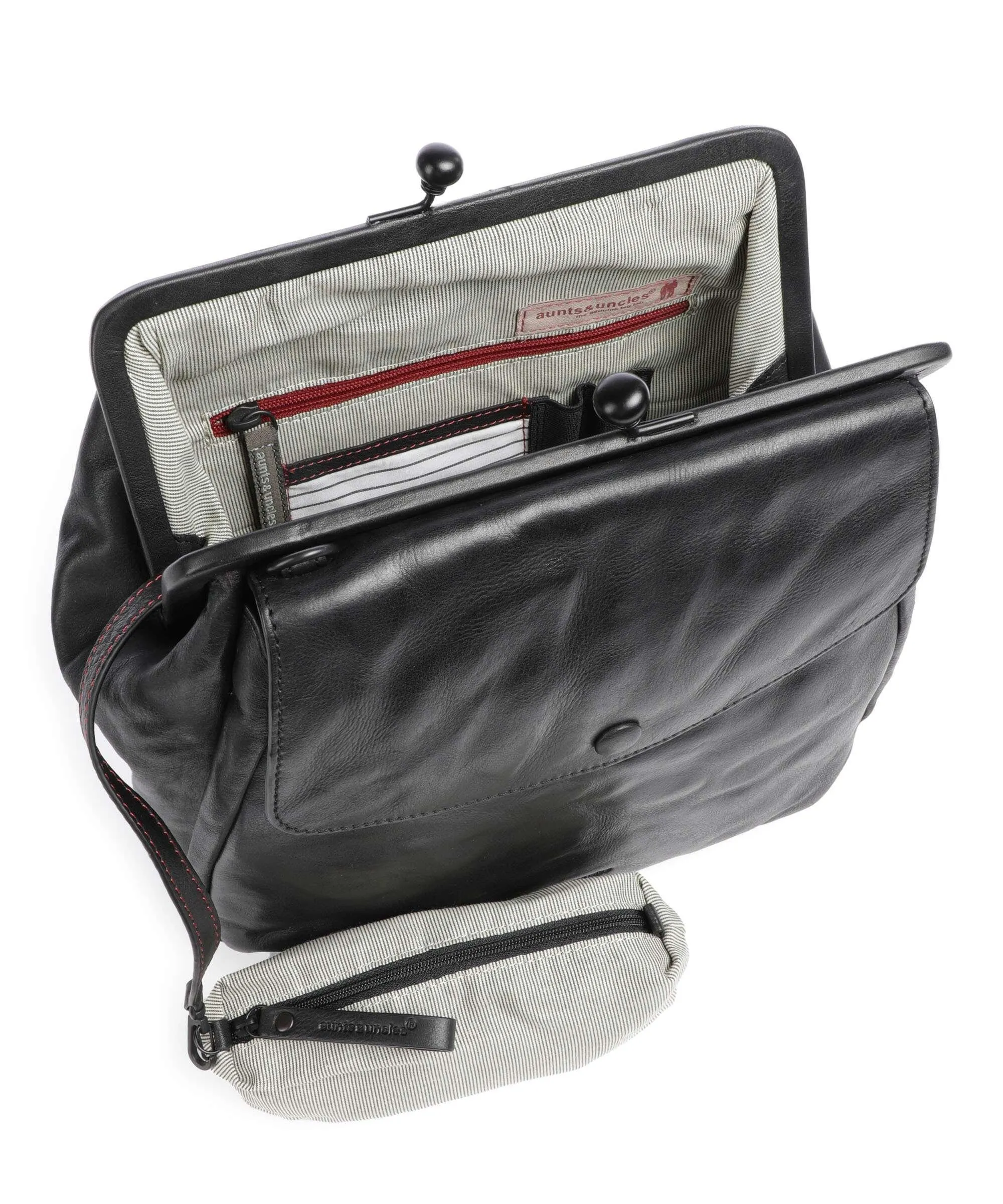  Aunts & Uncles Grandma's Luxury Club Mrs. Mousse Borsa a spalla pelle di vacchetta finemente grana nero  