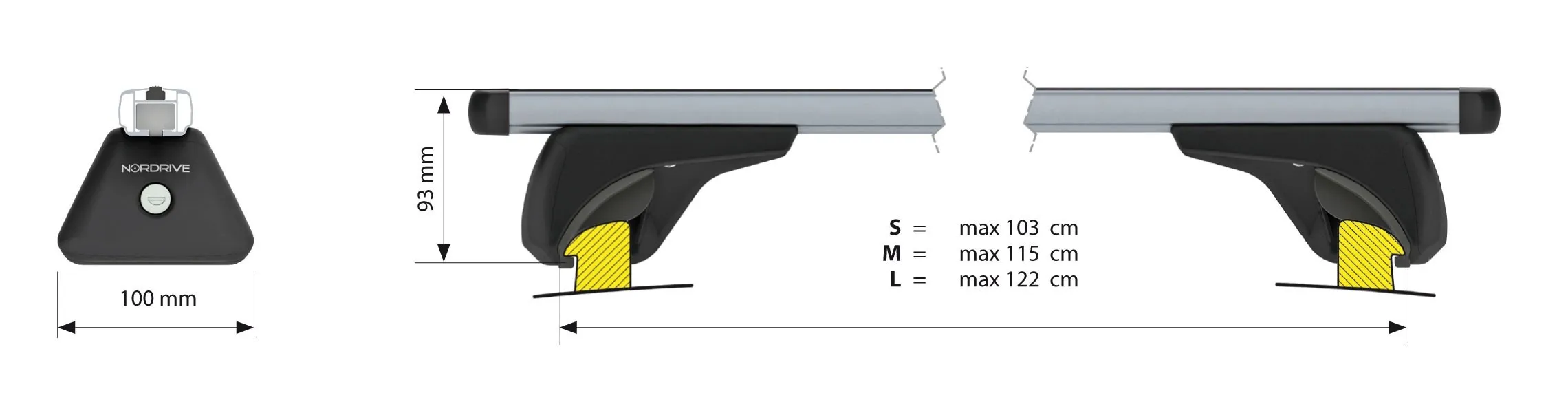Barre portatutto Helio In-Rail L con kit Evos IA