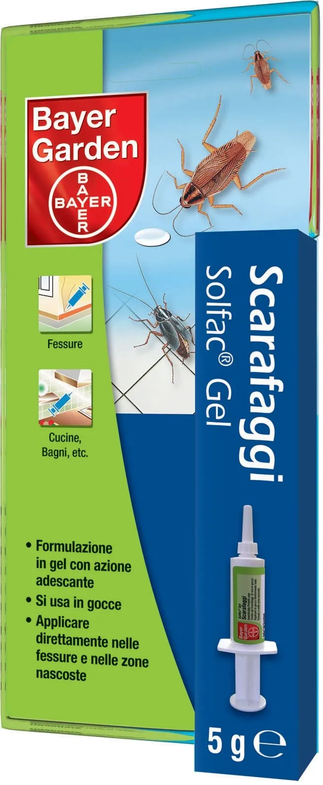 Bayer Garden insetticida Solfac gel esca scarafaggi