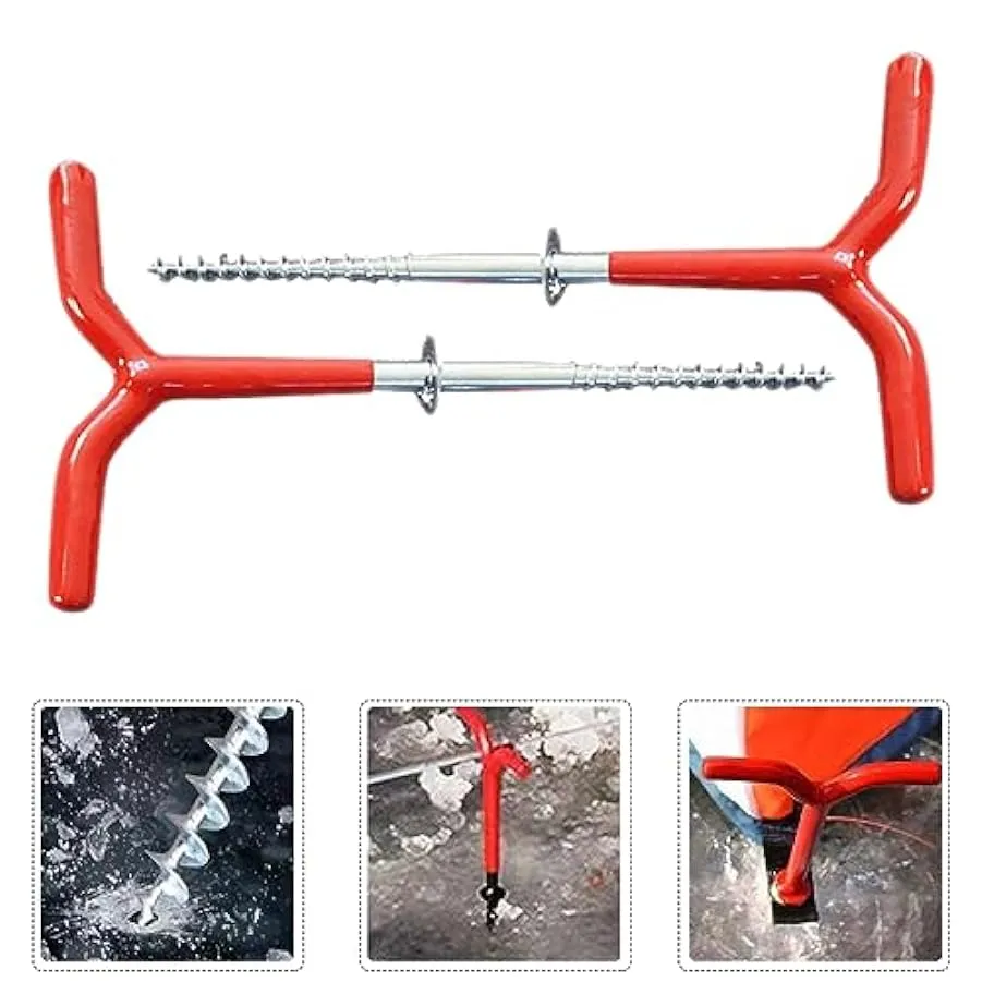 BESPORTBLE 10 Pezzi Trapano da Ghiaccio per Tenda da Pesca Accessori per Tende da Pesca Invernali Picchetti per Tende da Esterno