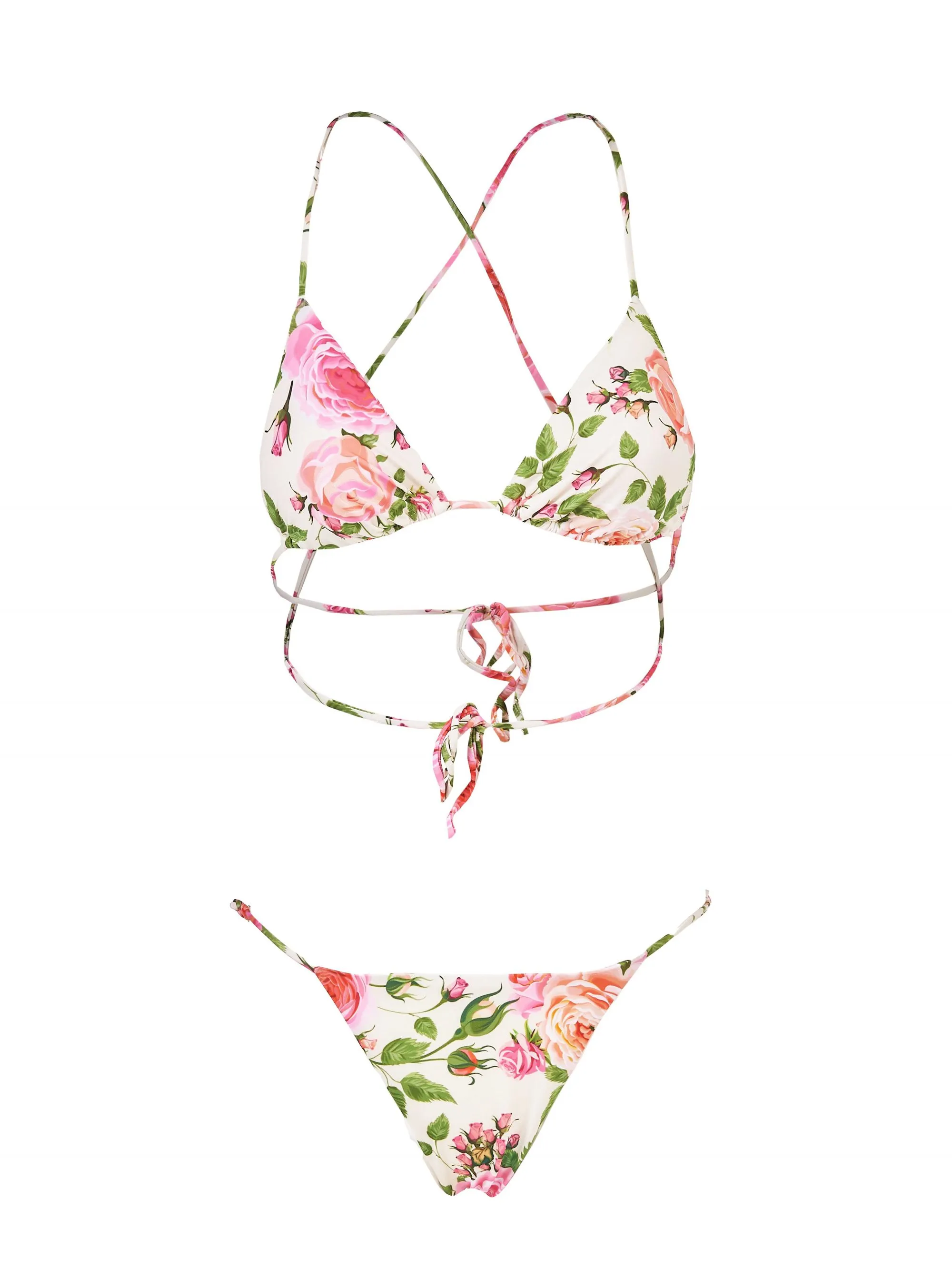 BIKINI TRIANGOLO IN TECHNO STAMPATO