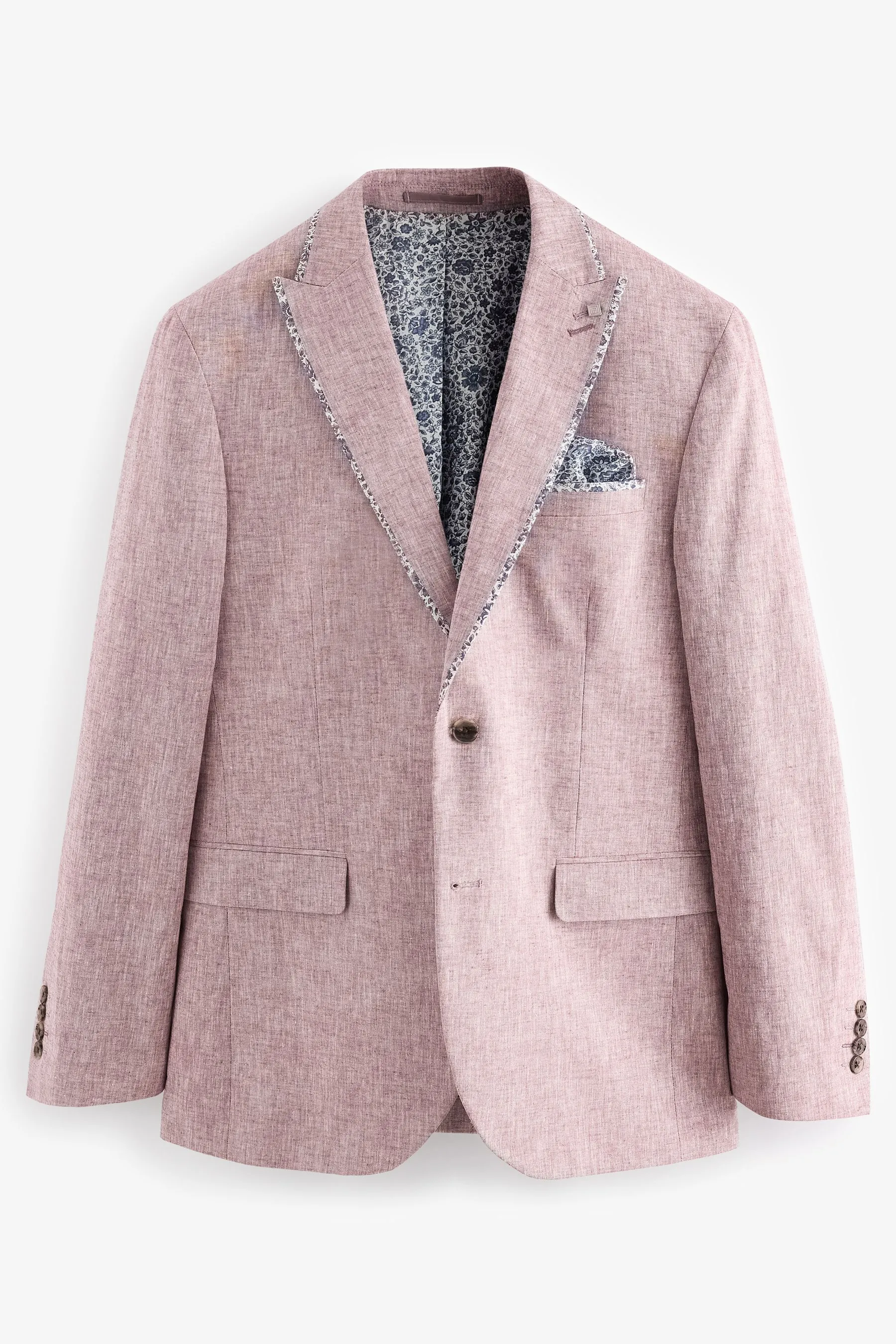 Blazer in lino con finiture    