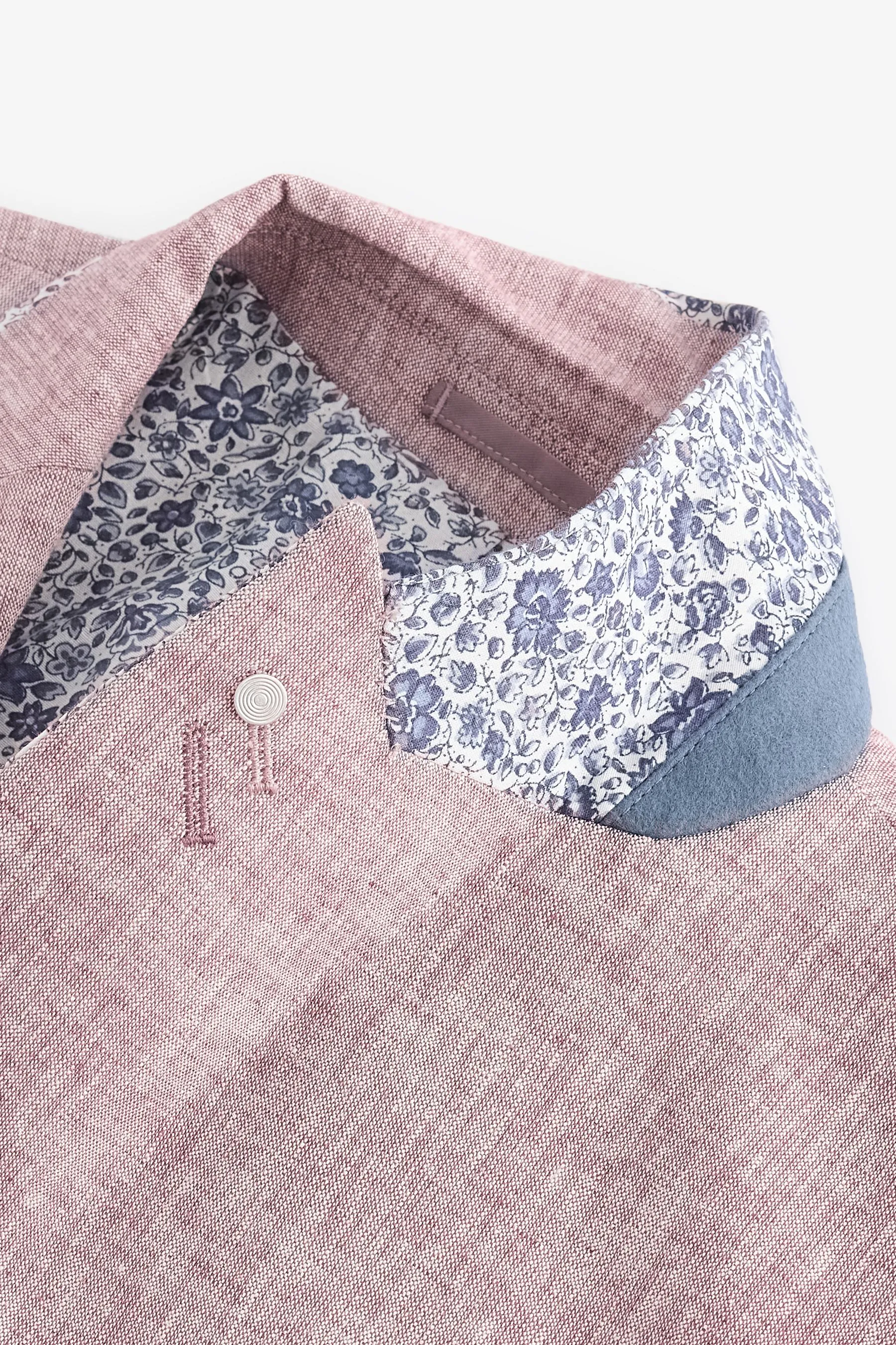 Blazer in lino con finiture    