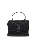 Borsa a mano Steve Madden BWORSHIP TOP HANDLE in nappa nero e argento