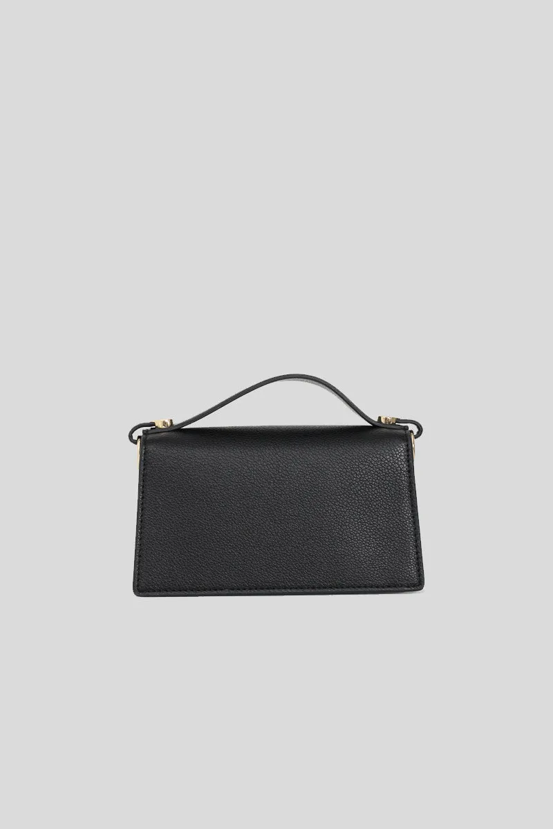 Borsa Rectangular Plaque Pu - Nero