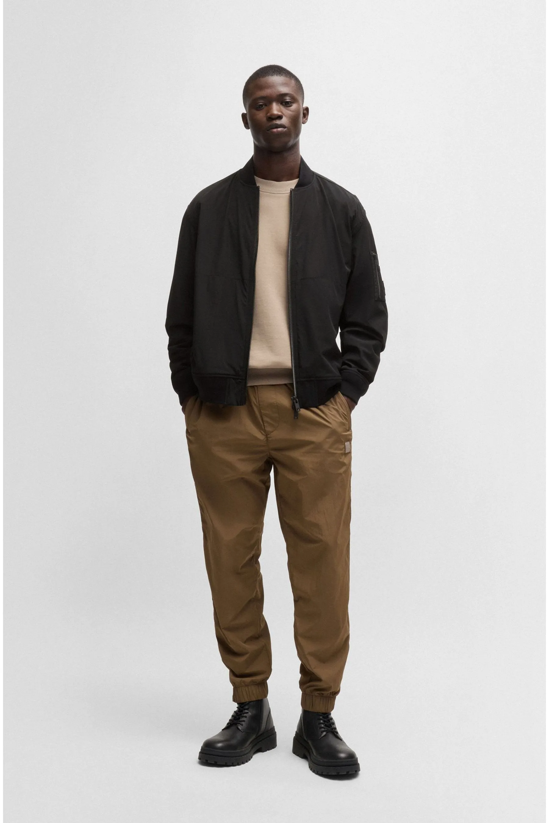 BOSS Giacca idrorepellente con tasca con zip sulla manica