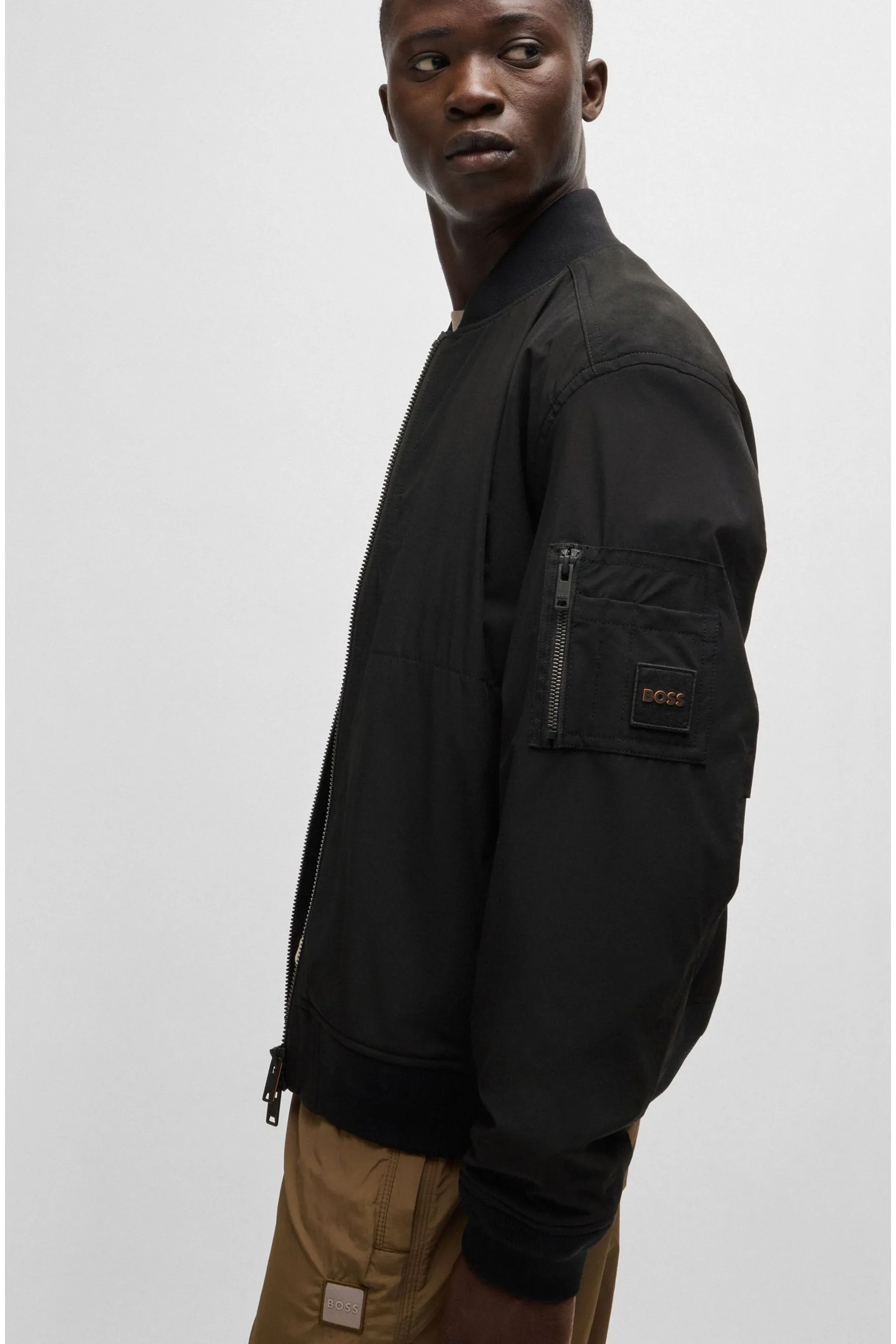 BOSS Giacca idrorepellente con tasca con zip sulla manica