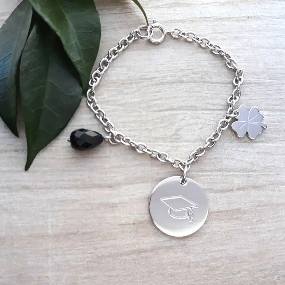 Braccialetto in argento 925. Regalo di Laurea