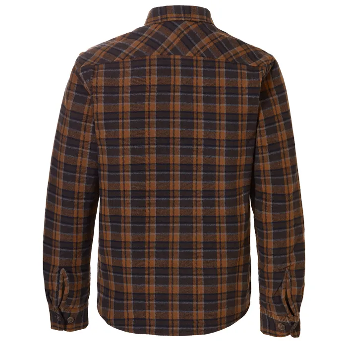Camicia da camera foderata in flanella a quadretti con bottoni Camel