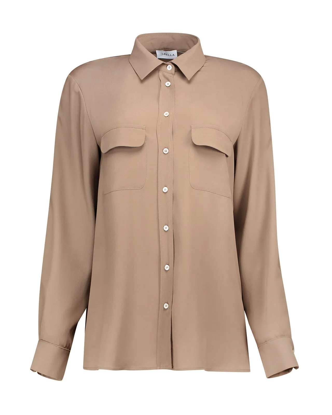 Camicia Ferrara seta marrone