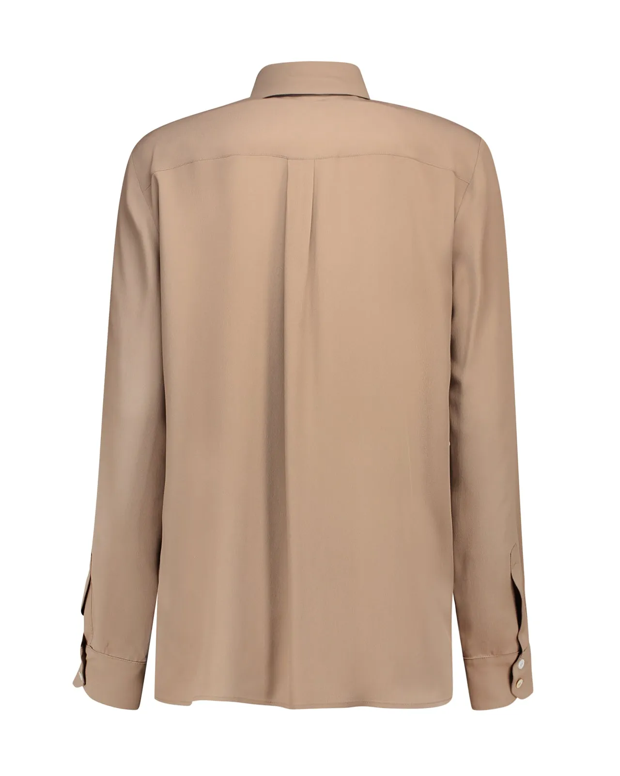 Camicia Ferrara seta marrone
