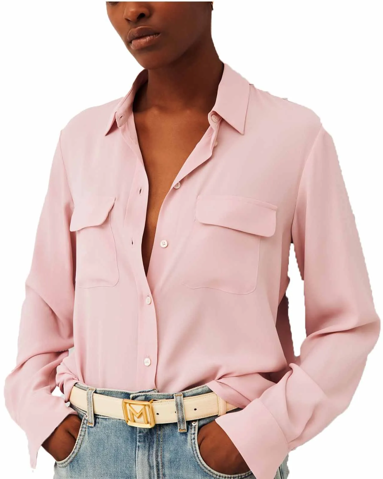 Camicia Ferrara seta rosa