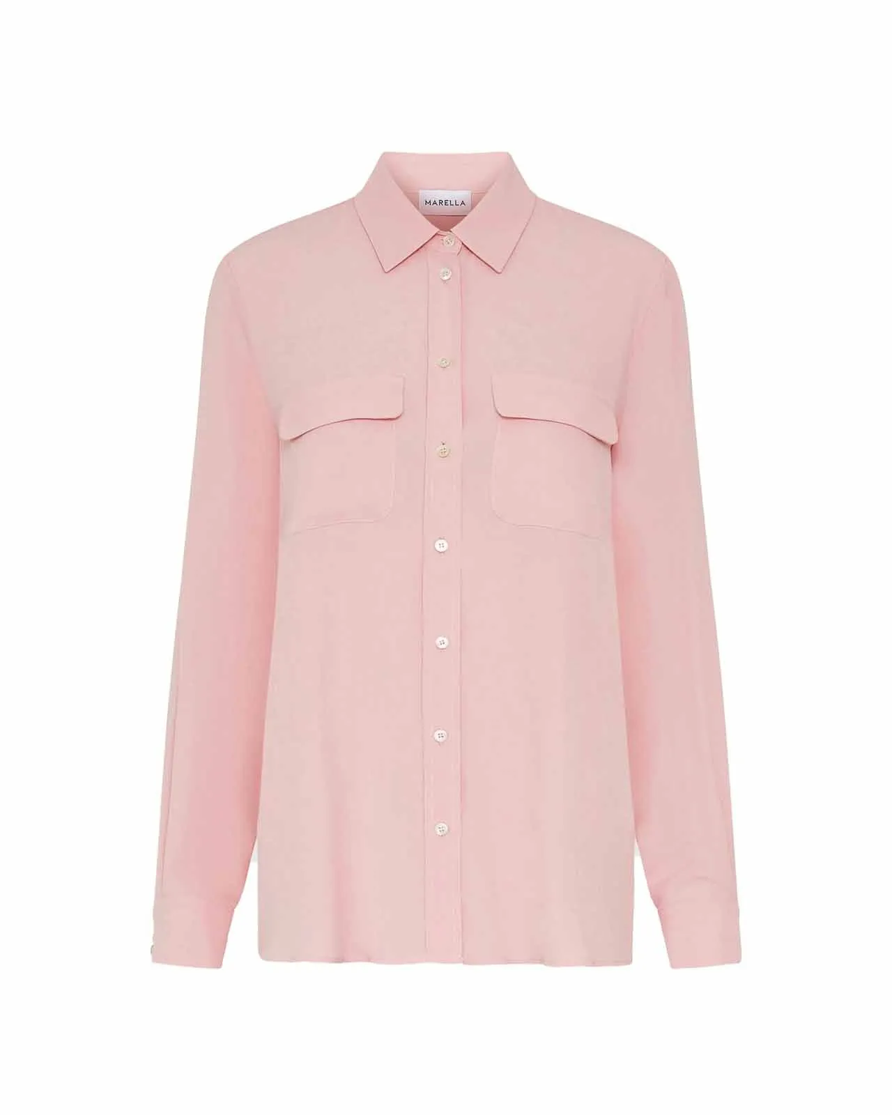 Camicia Ferrara seta rosa