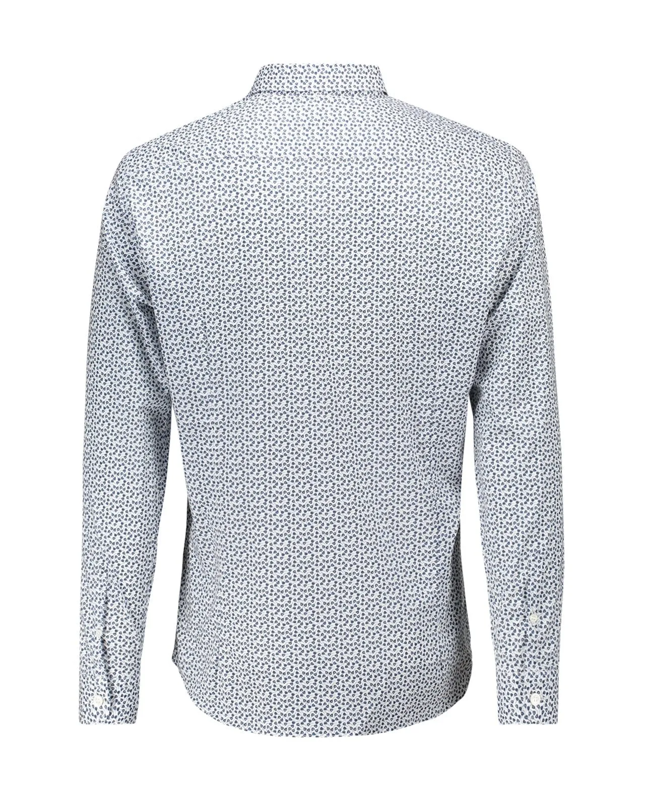 Camicia Luca cotone fiori blu