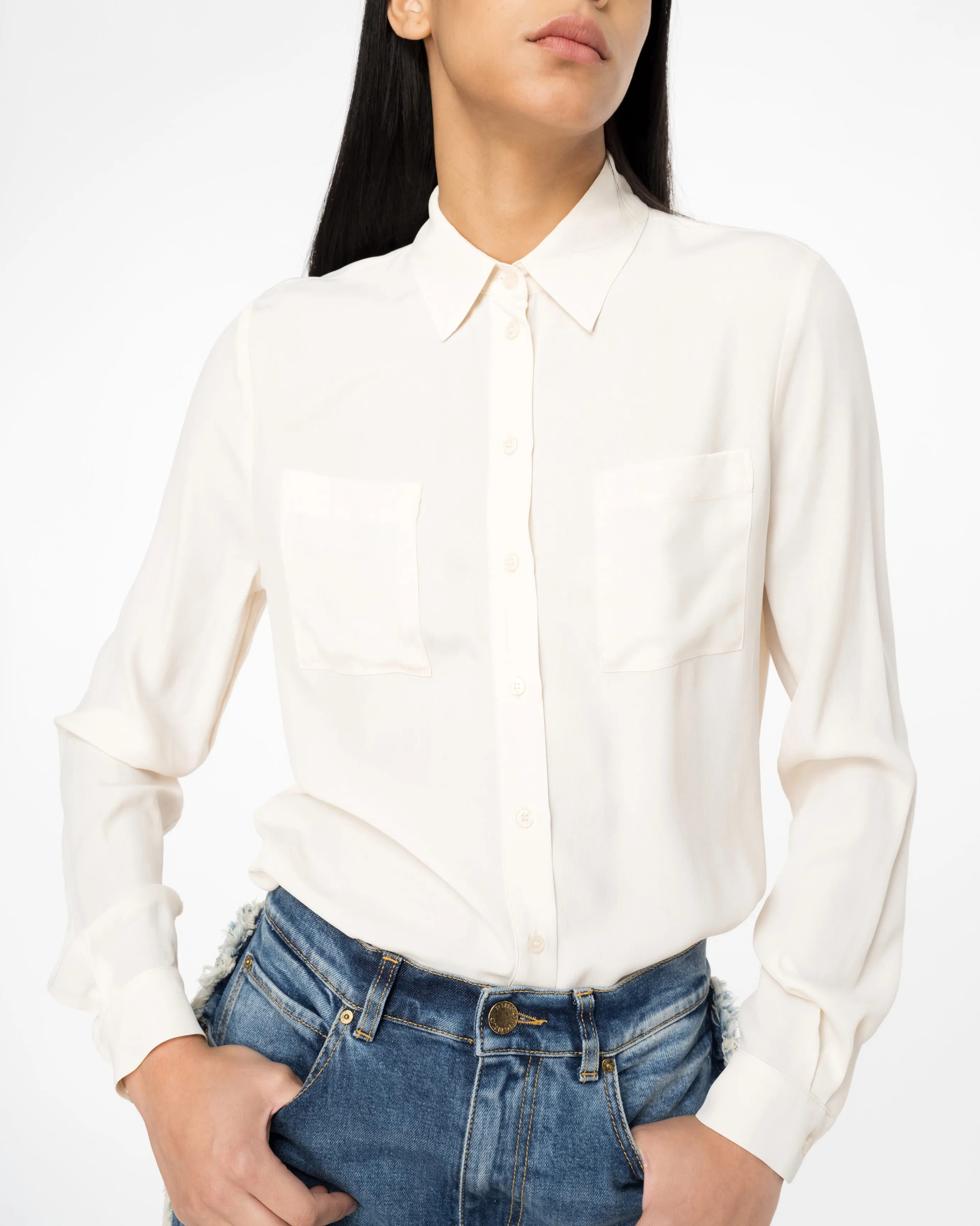 Camicia Nora crepe seta rosa