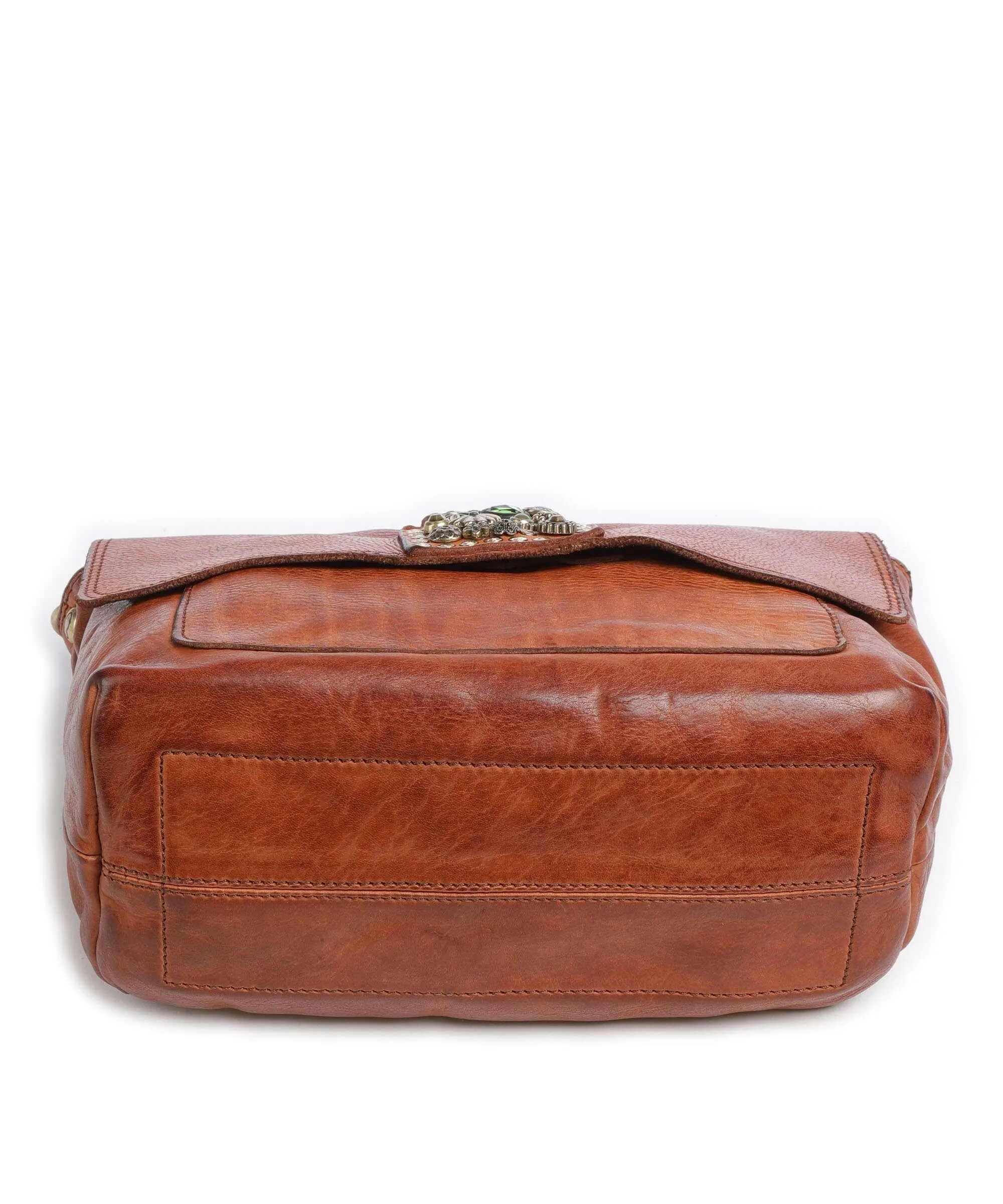  Campomaggi Prestige Borsa a spalla pelle di vacchetta grana marrone  