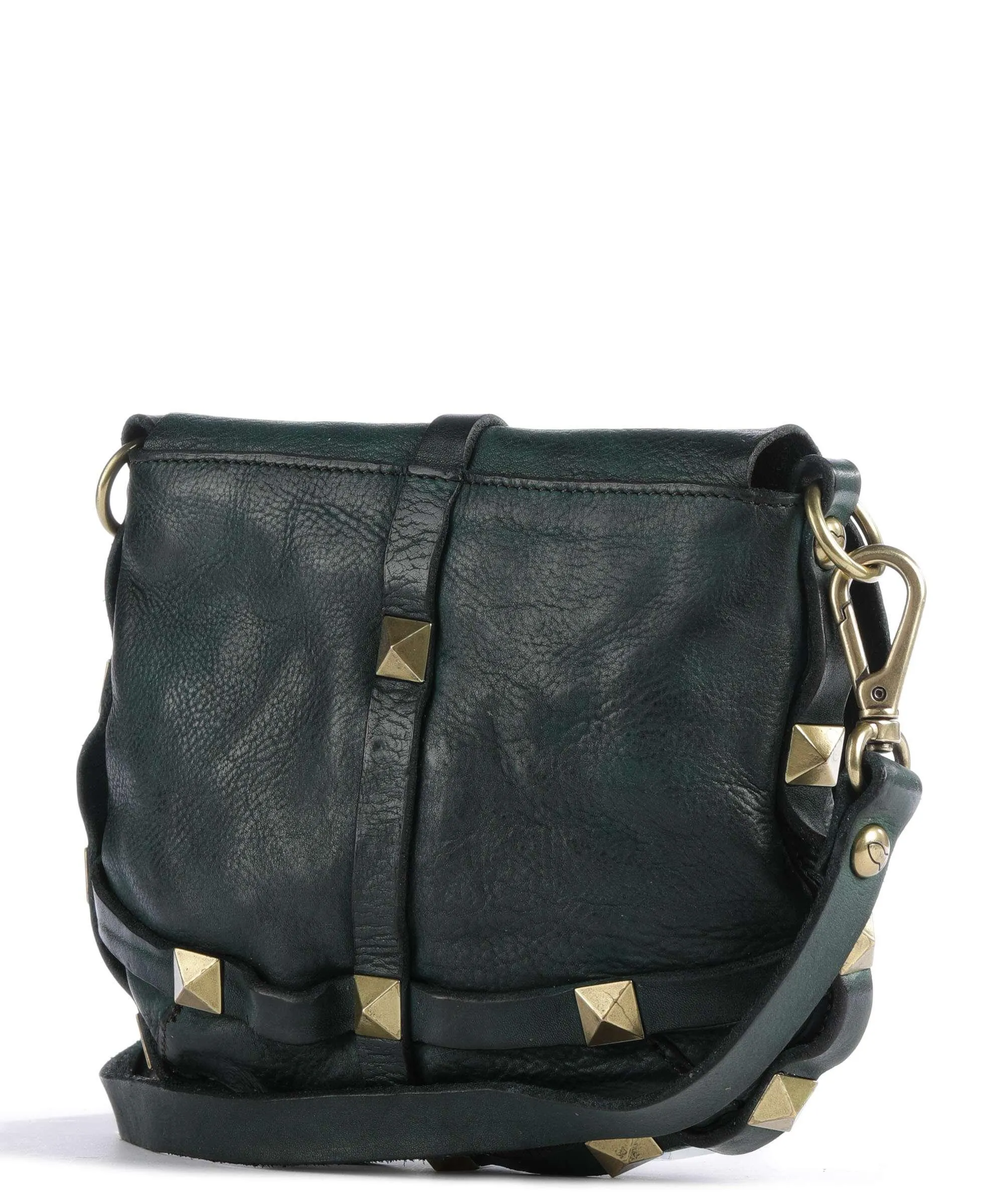  Campomaggi Prestige Borsa a tracolla pelle di vacchetta grana verde scuro  