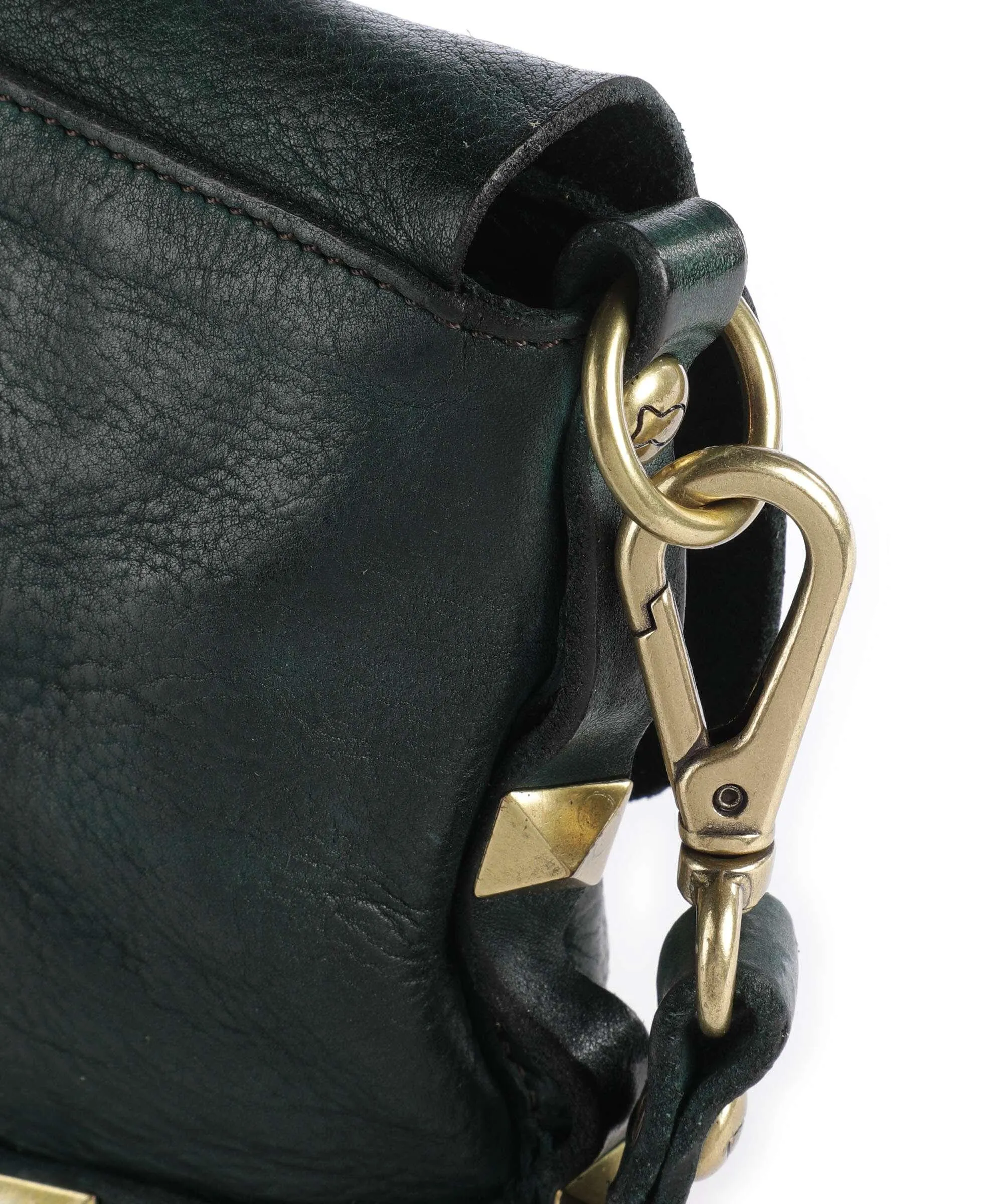  Campomaggi Prestige Borsa a tracolla pelle di vacchetta grana verde scuro  