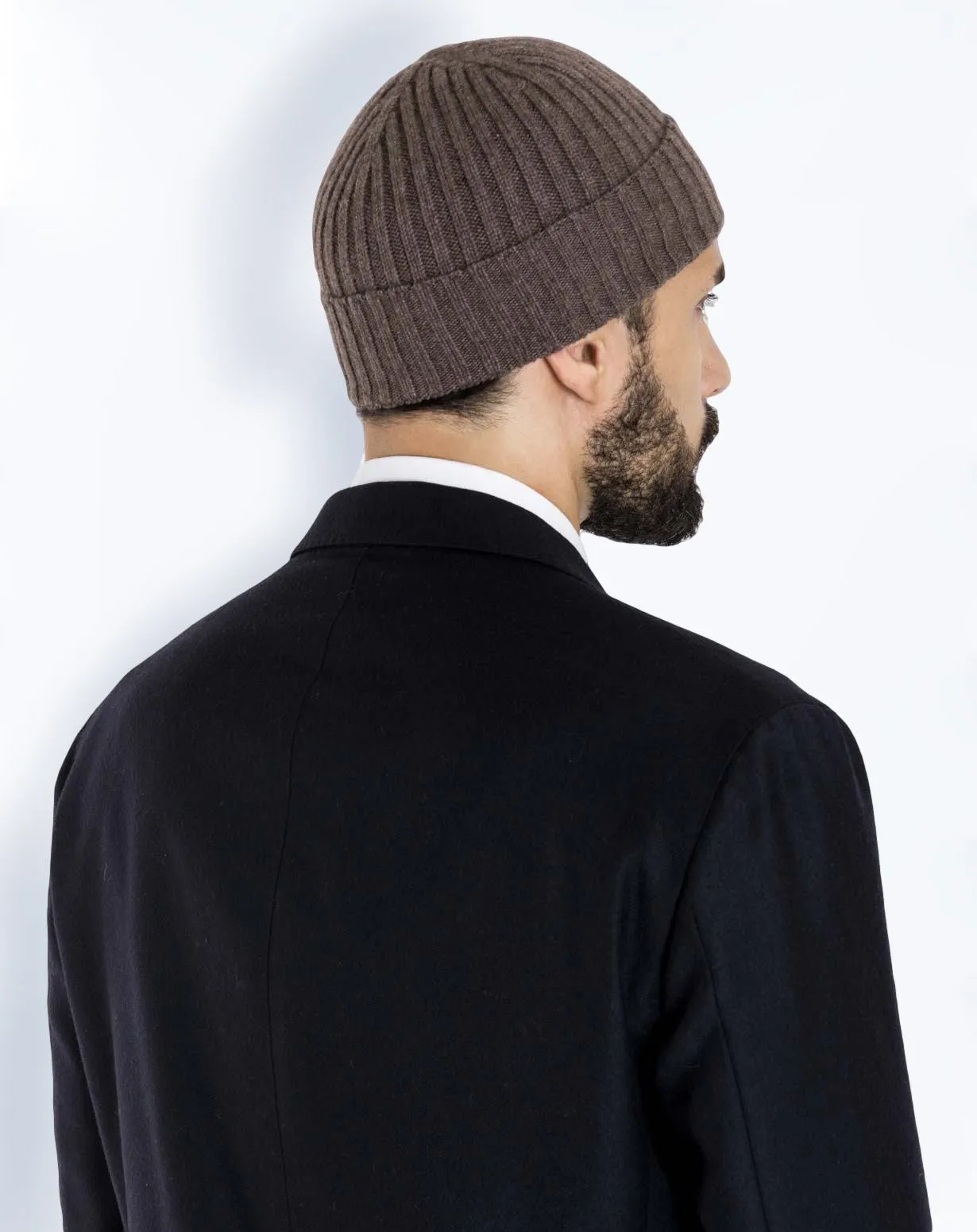 Cappello Lana a Coste in Puro Cashmere