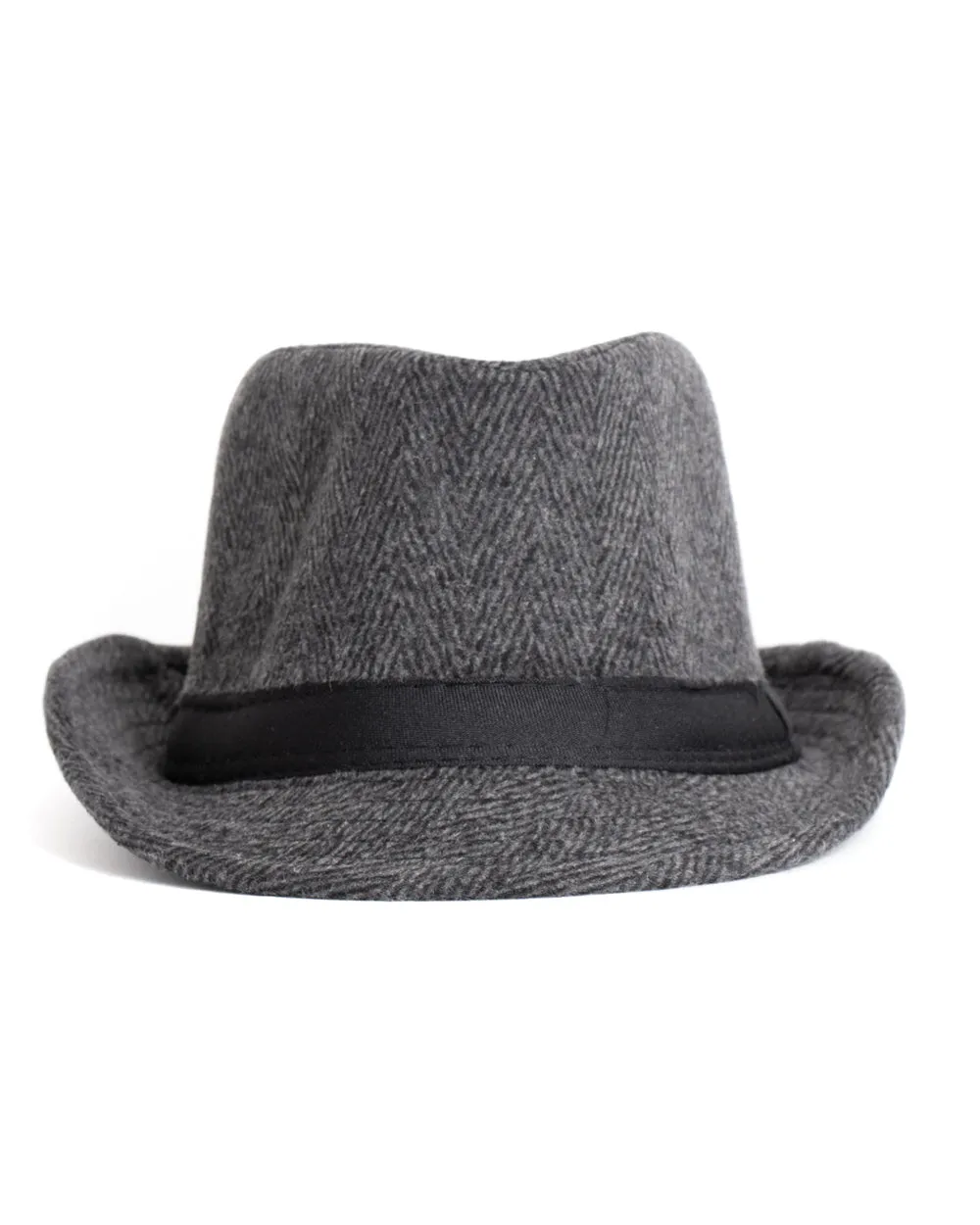 Cappello Uomo Hat Grigio Rigido Classico Rigato Microfantasia GIOSAL-CAP1003A