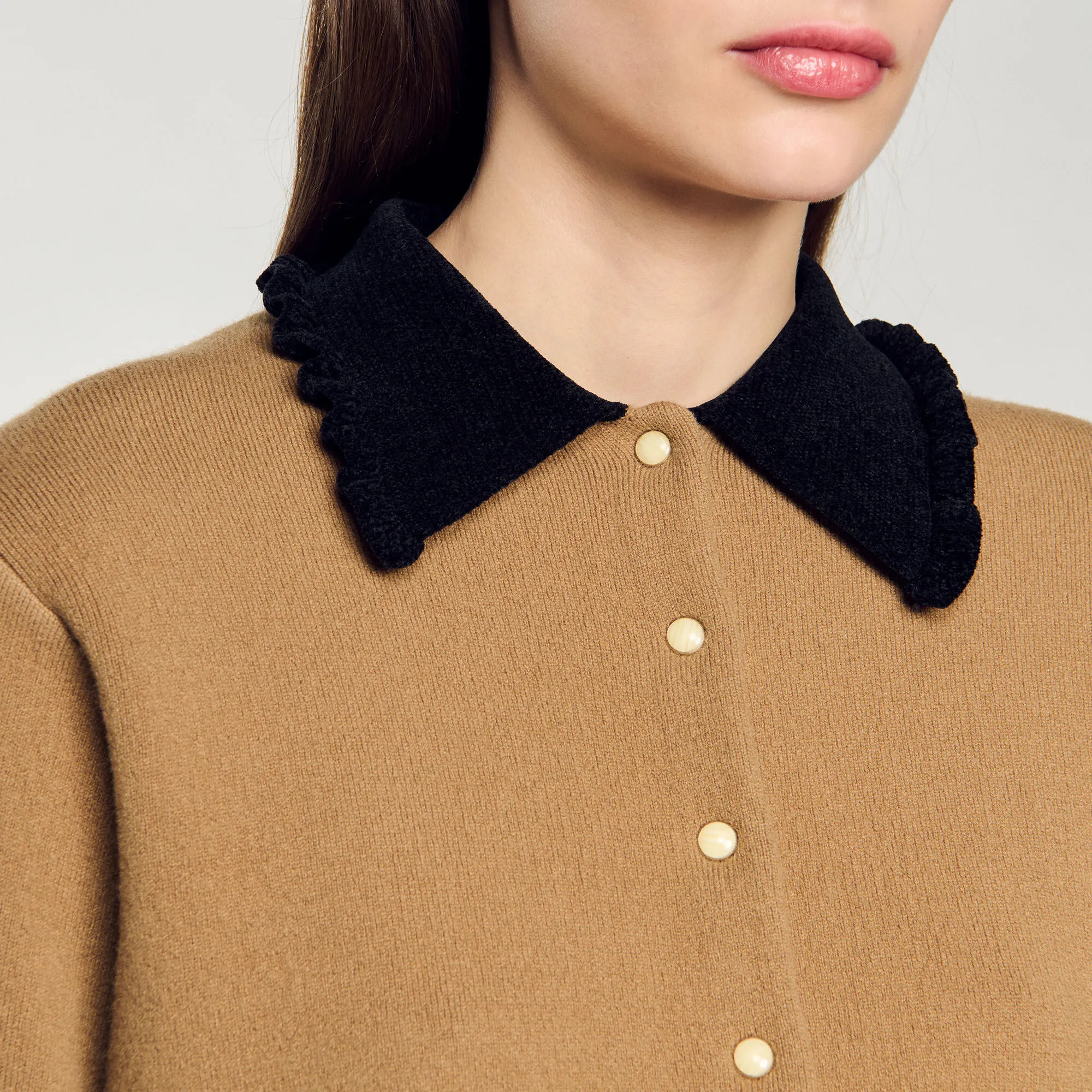 Cardigan-cappotto corto